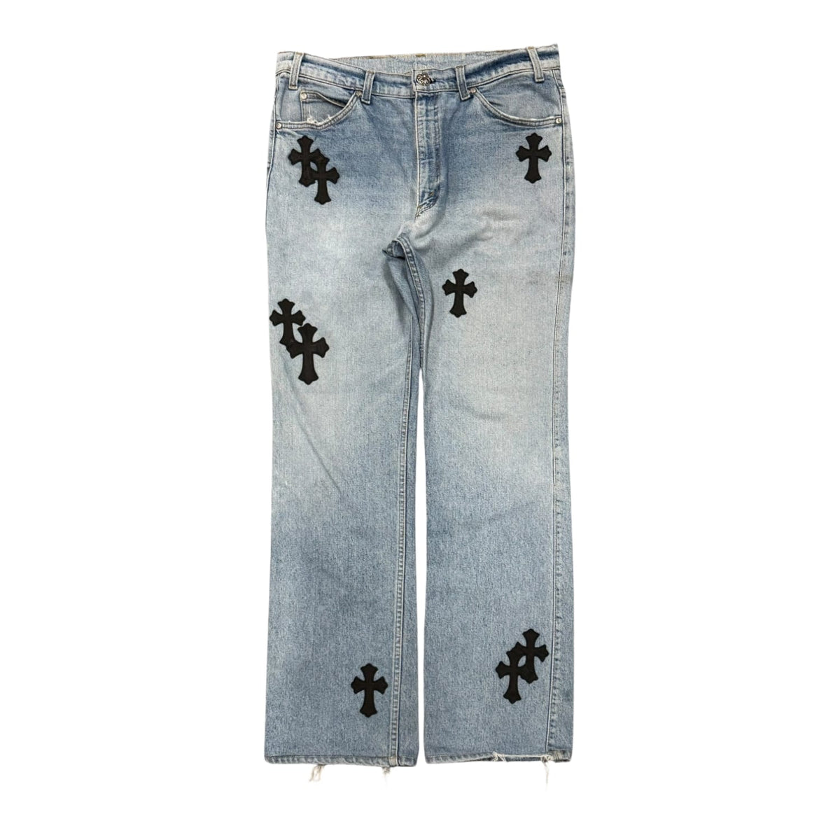 Chrome Hearts Levi's 517 Black Cross Patch Jeans