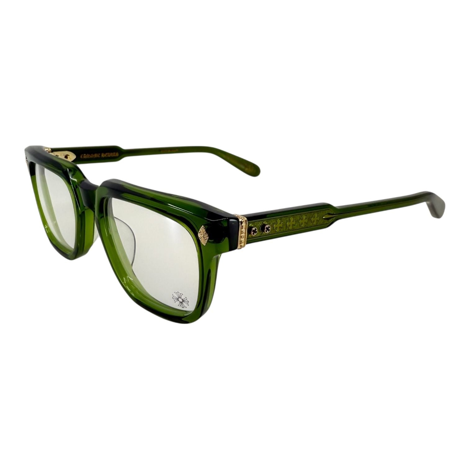 Chrome Hearts Ambidixtrous Green/18k Gold Plated Glasses
