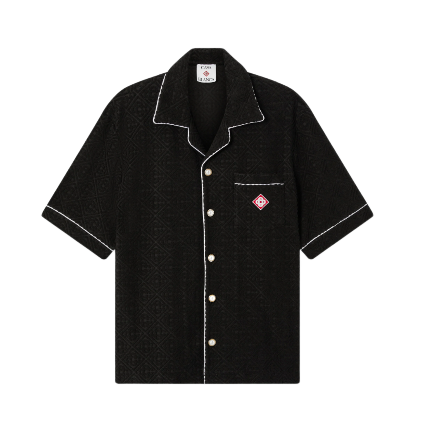 Casablanca Towelling Monogram Shirt Black