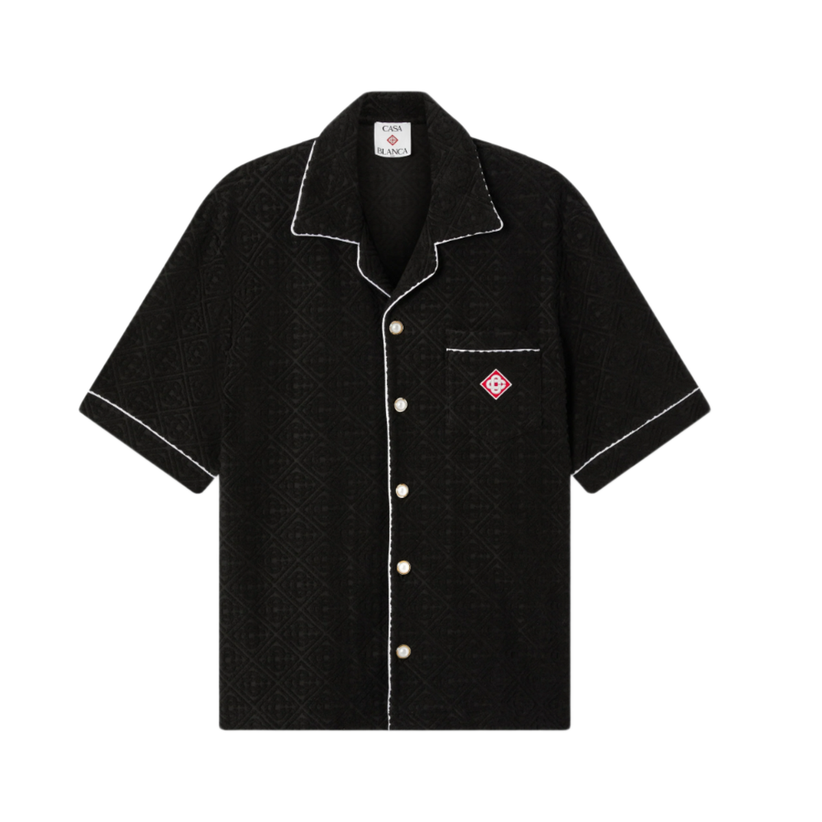 Casablanca Towelling Monogram Shirt Black