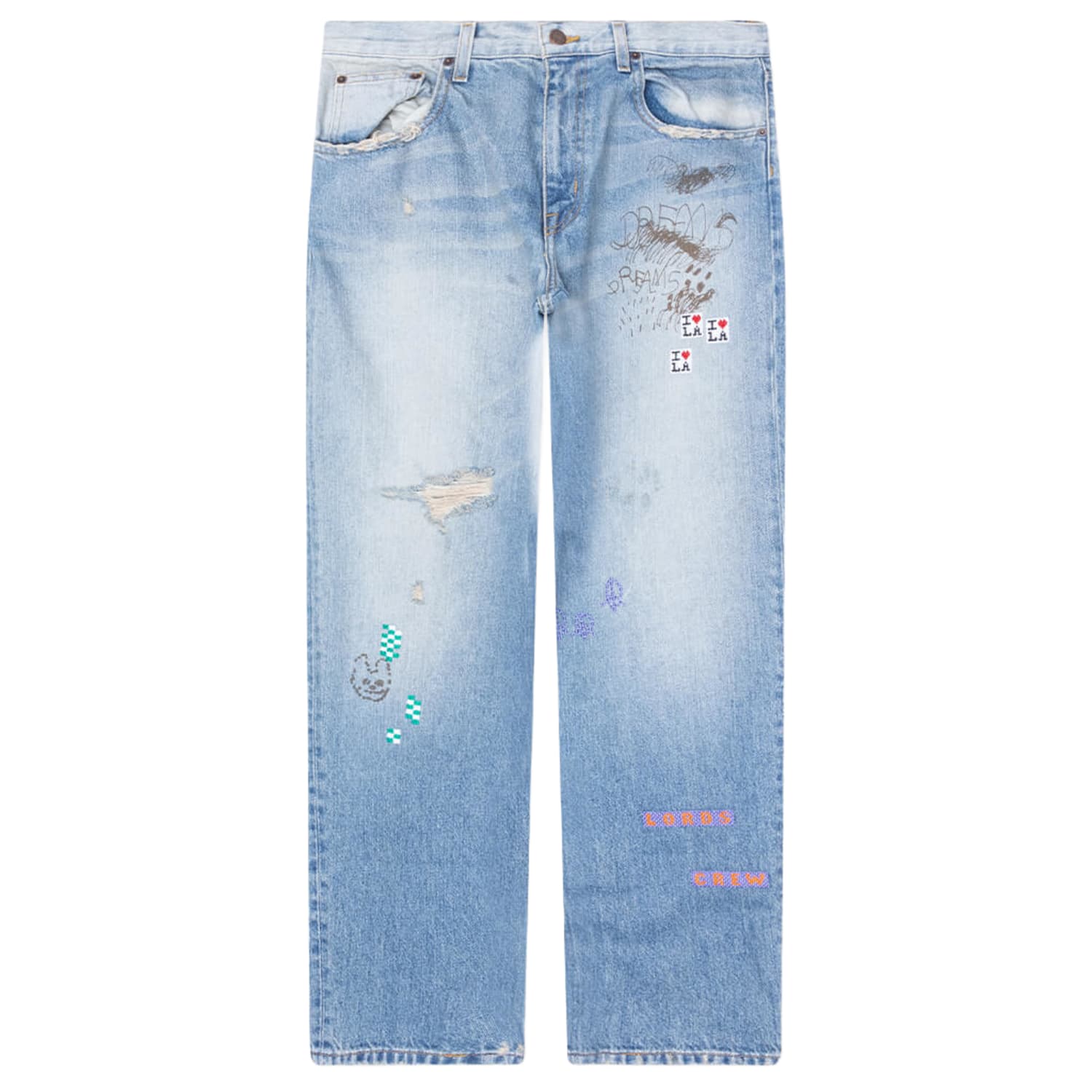 Paly Hollywood Lucky Jeans Light Wash Blue