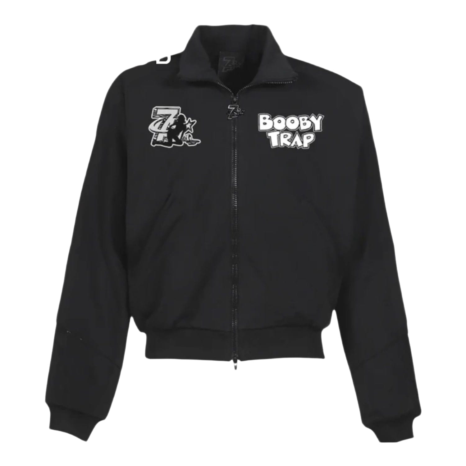 Triple Sevens x Booby Trap Nylon Zip Up Black