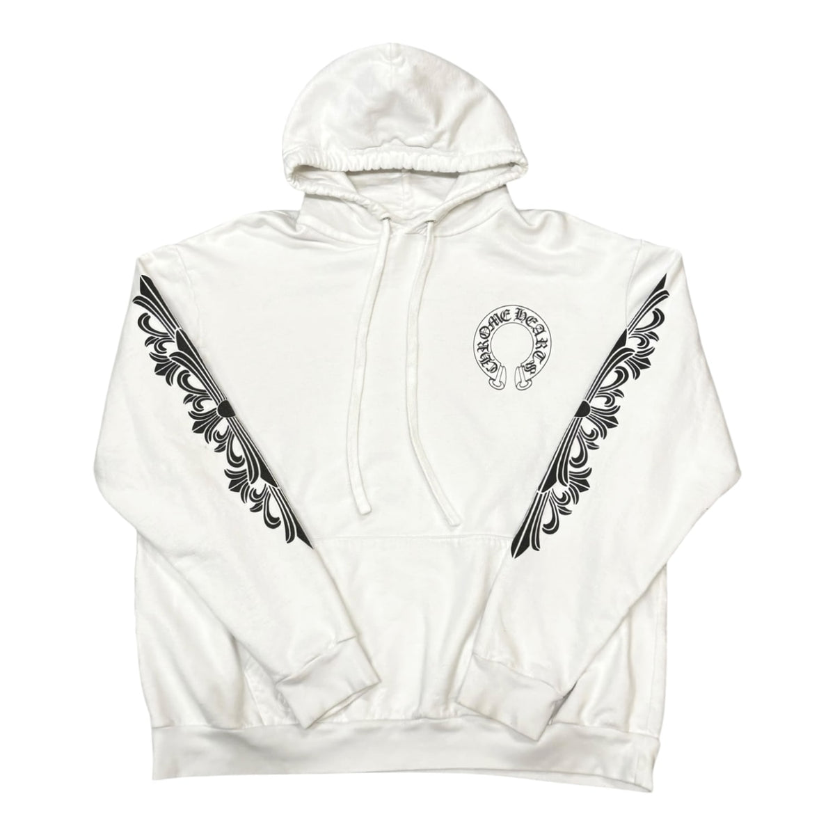 Chrome Hearts Horseshoe Floral Hoodie White