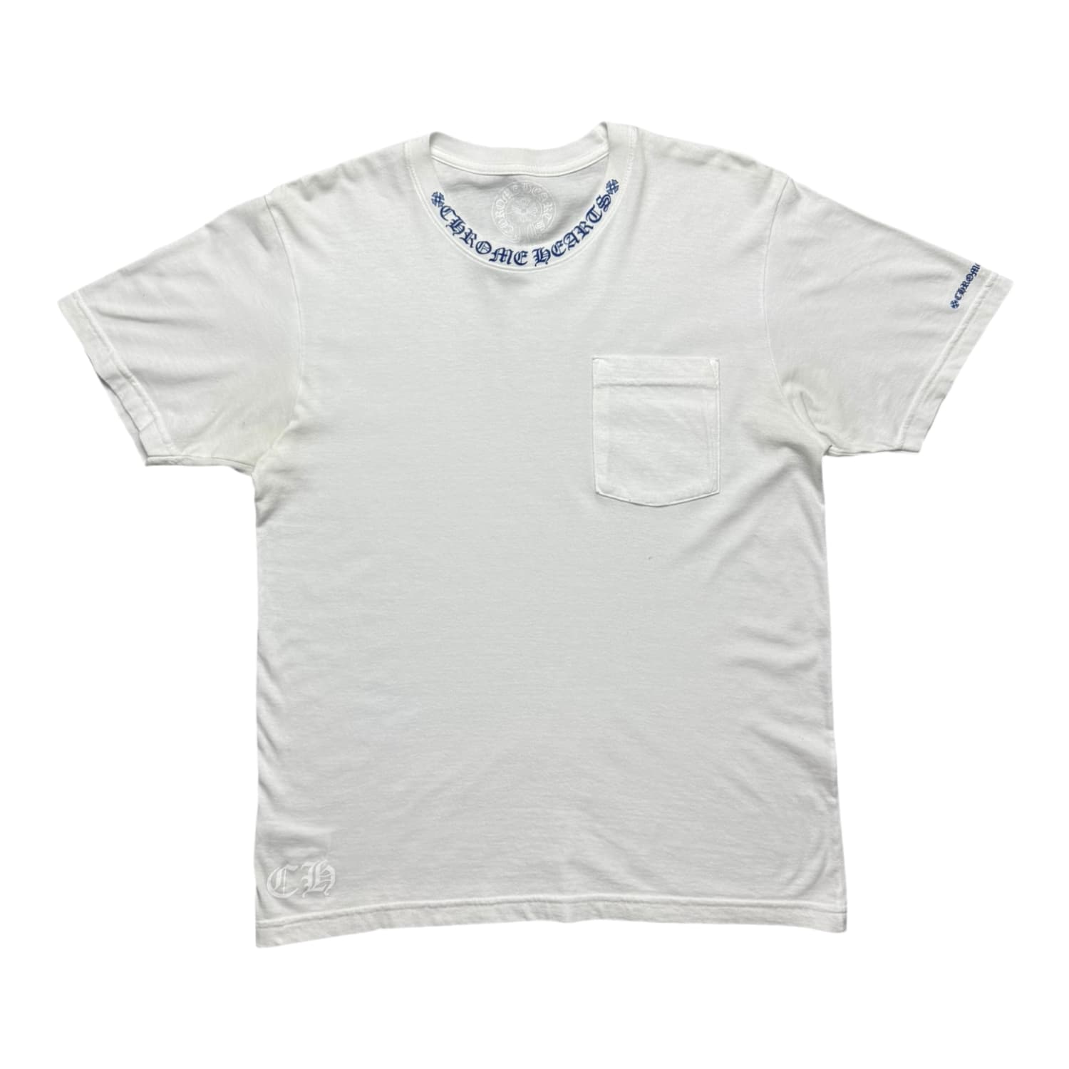 Chrome Hearts Neck Logo Tee White/Blue