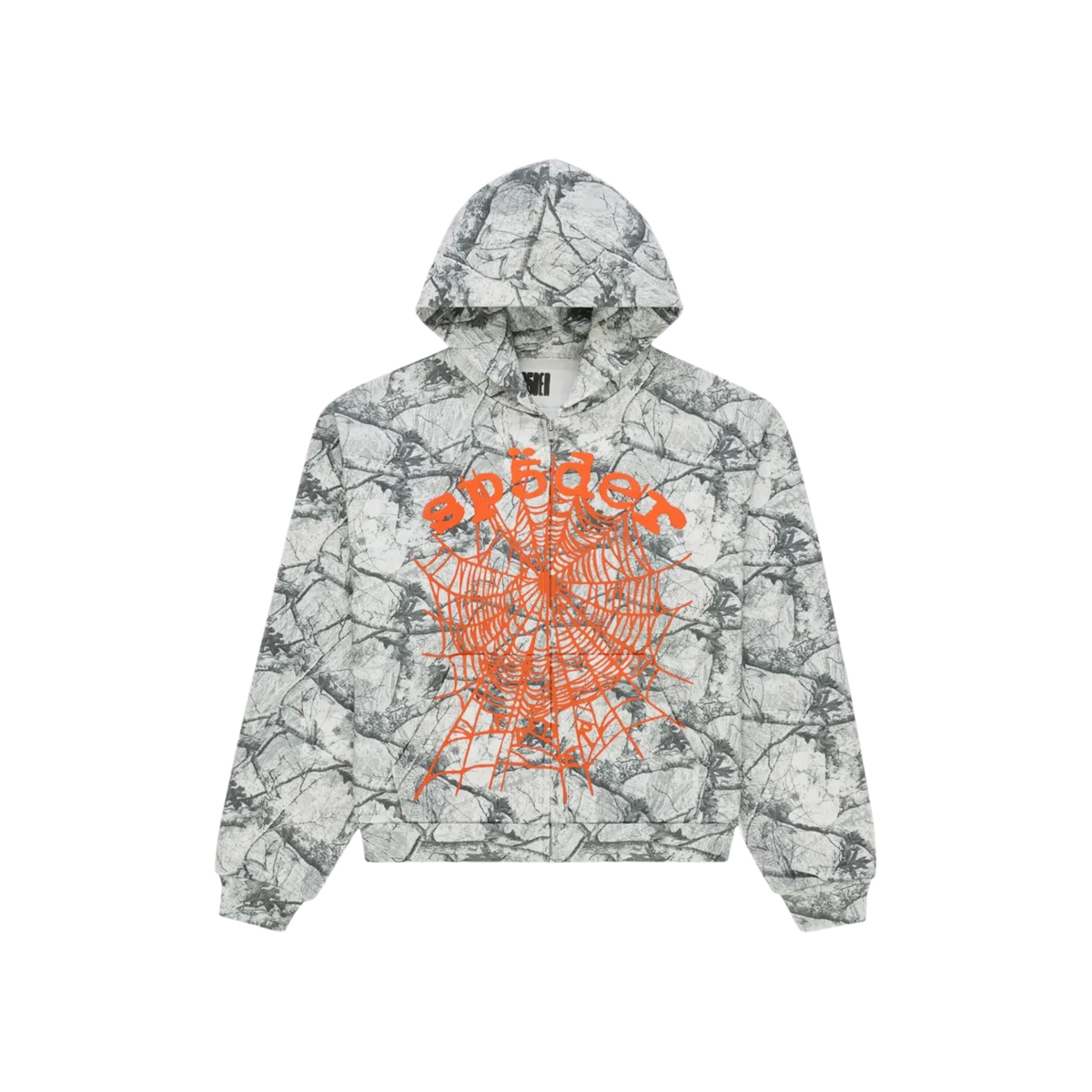 Sp5der Real Tree OG Web V2 Zip Hoodie White Camo