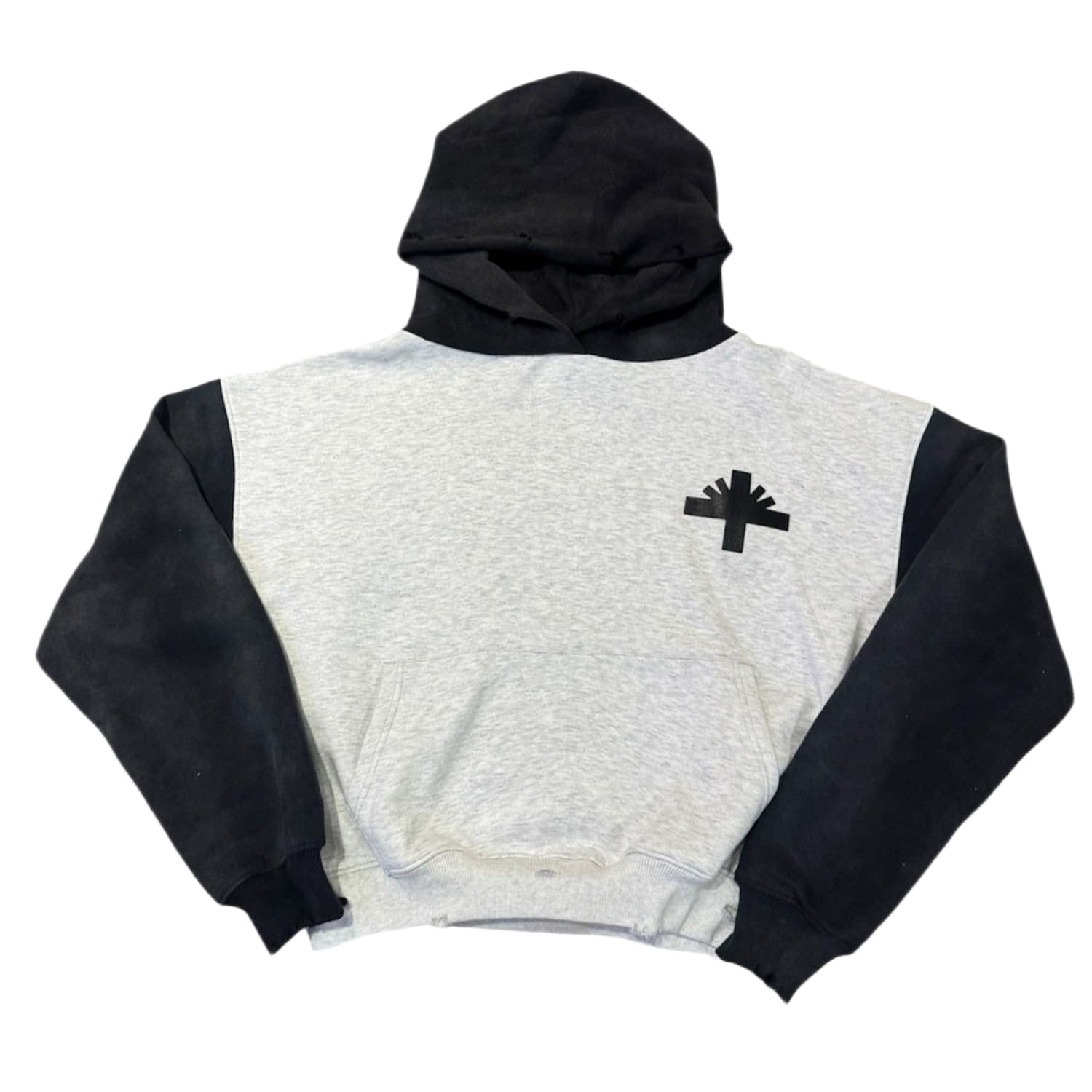 Vertabrae Classic Two-Tone Hoodie Grey/Black
