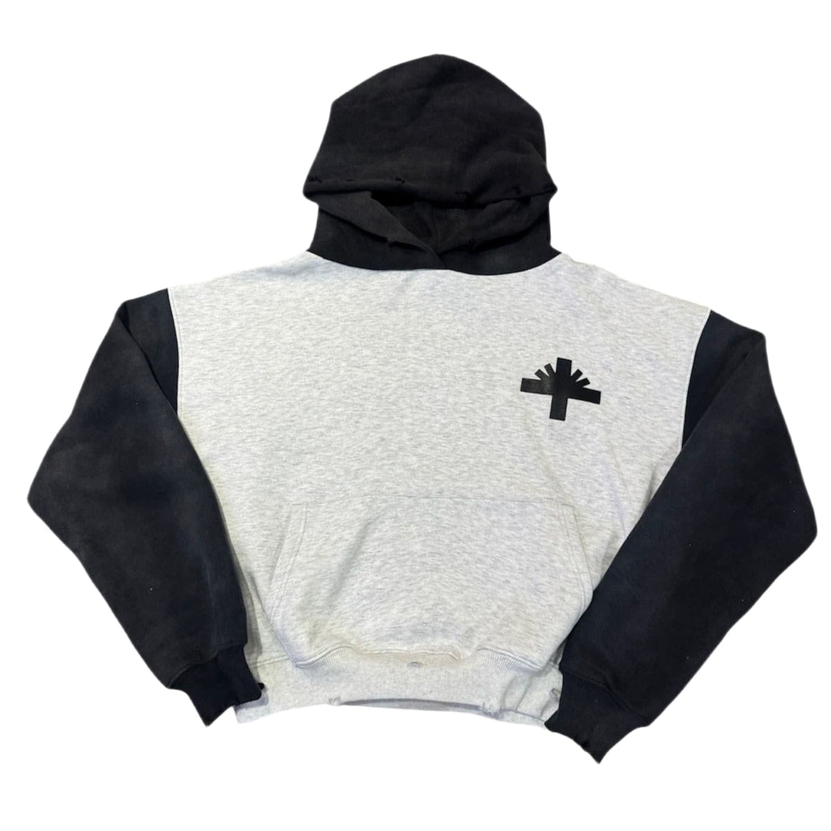 Vertabrae Classic Two-Tone Hoodie Grey/Black