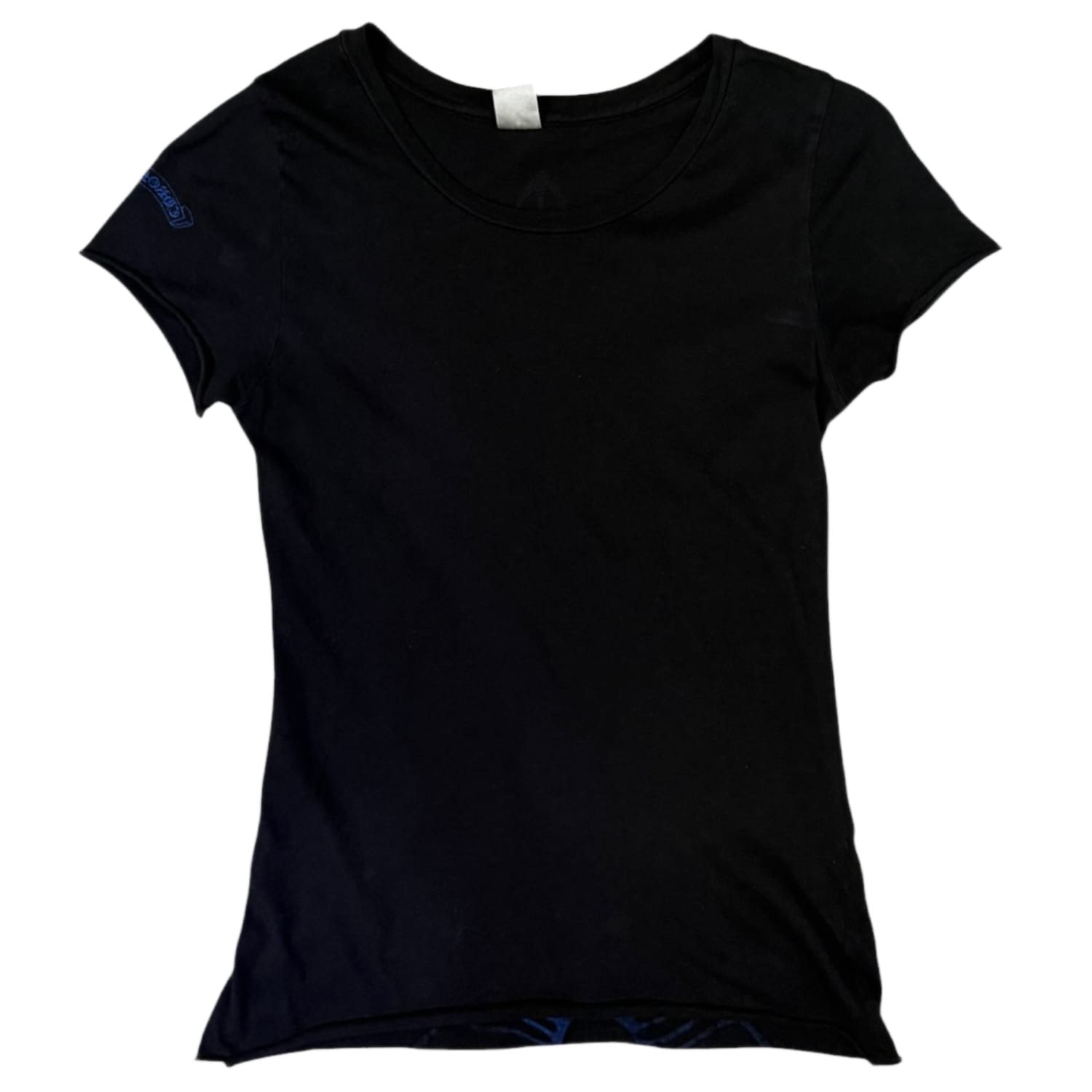Chrome Hearts Vintage Floral Cross Blue Logo Women’s T-Shirt