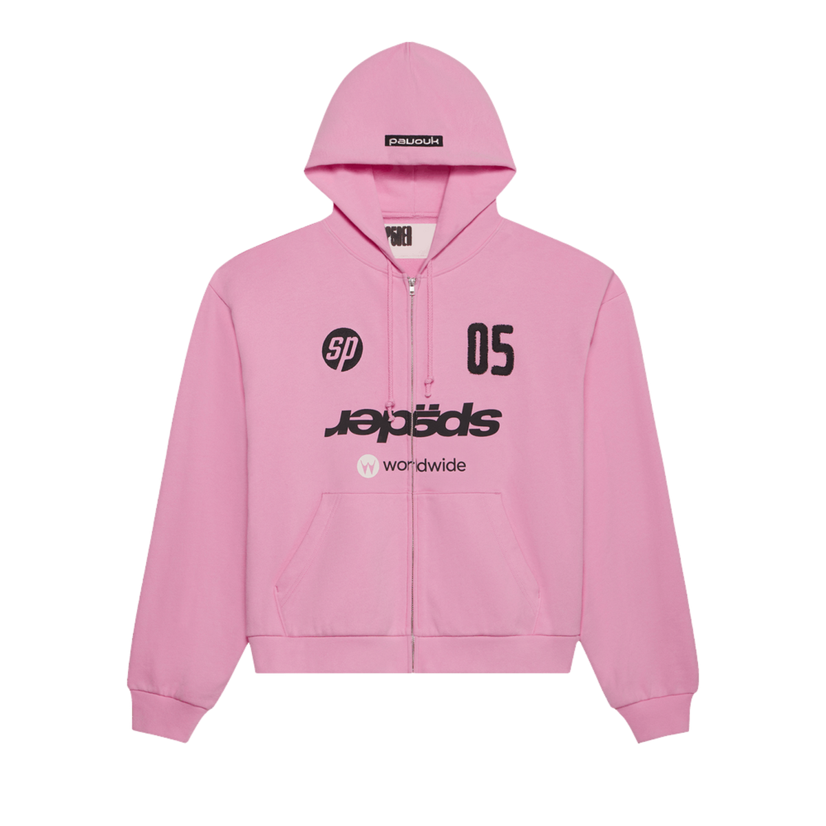 Sp5der Global Web Zip Hoodie Pink
