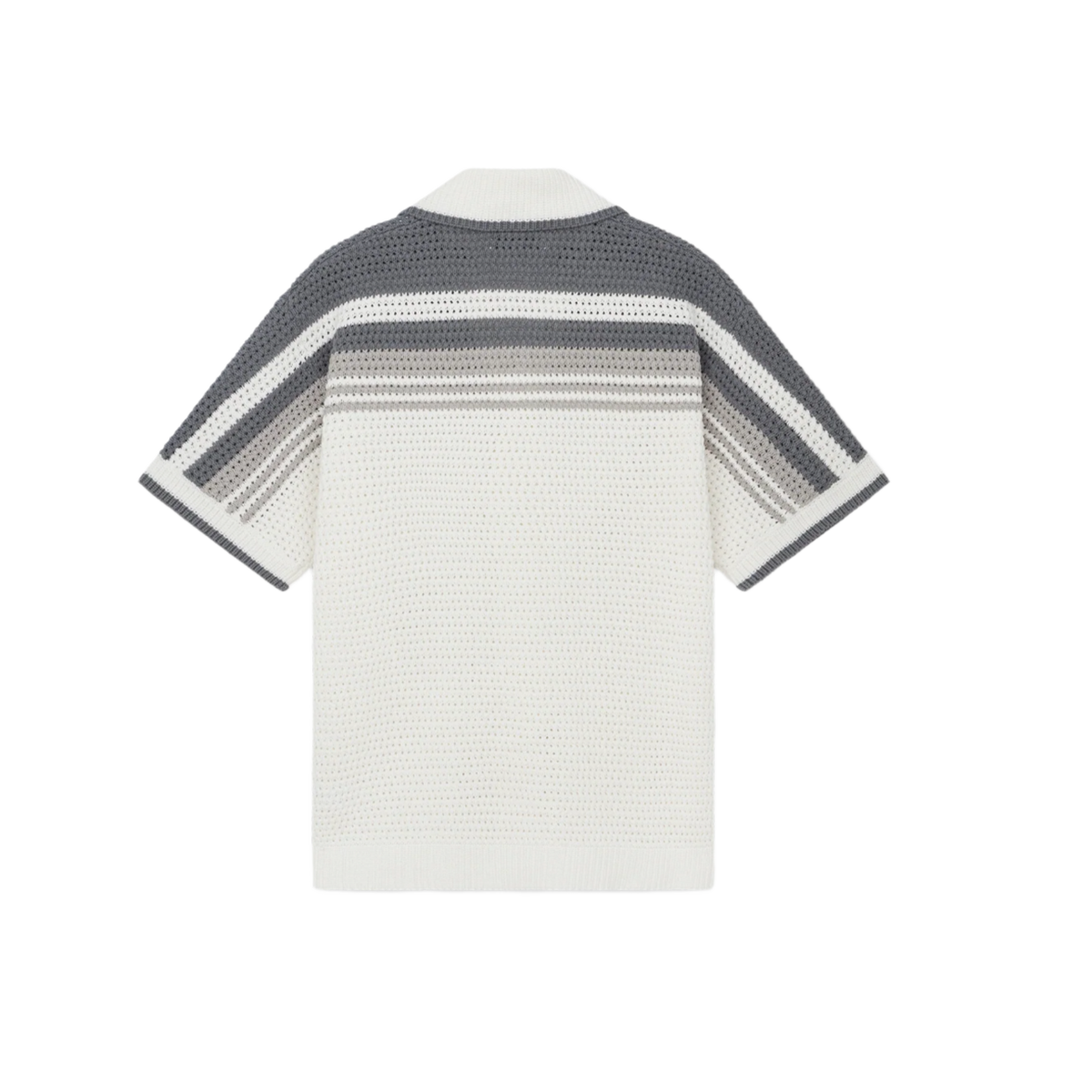 Casablanca Tennis Crochet Shirt White Grey