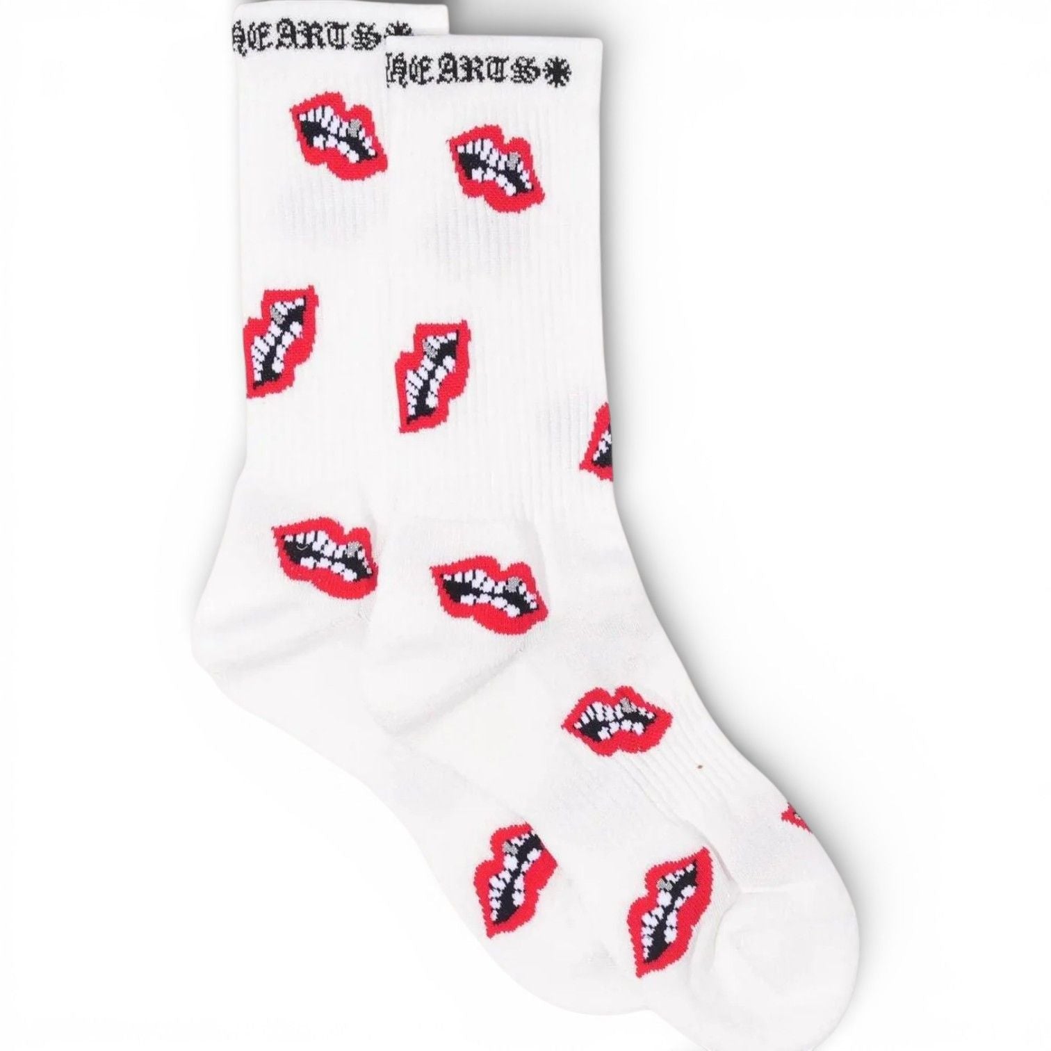 Chrome Hearts Chomper Socks White/Red