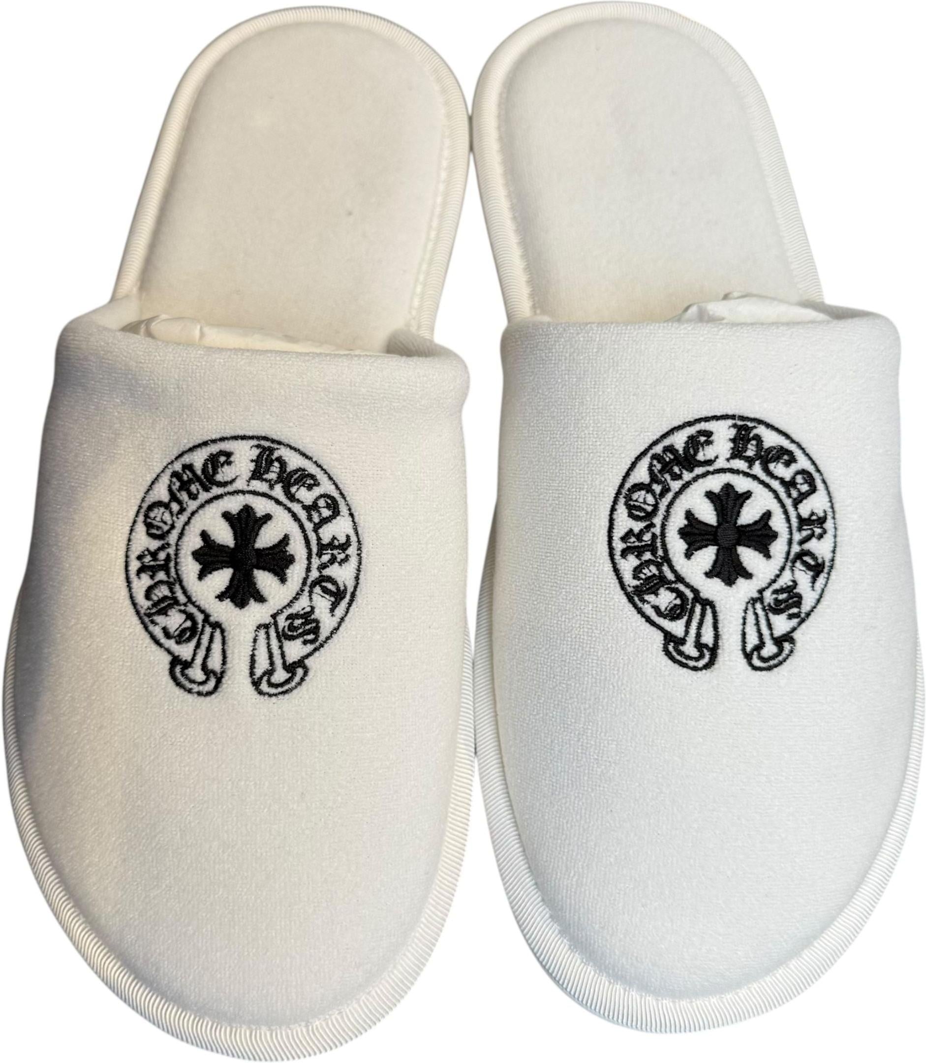 Chrome Hearts Hotel Slippers White