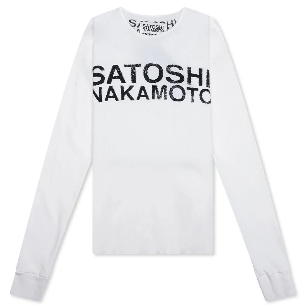Satoshi Nakamoto Logo Thermal White