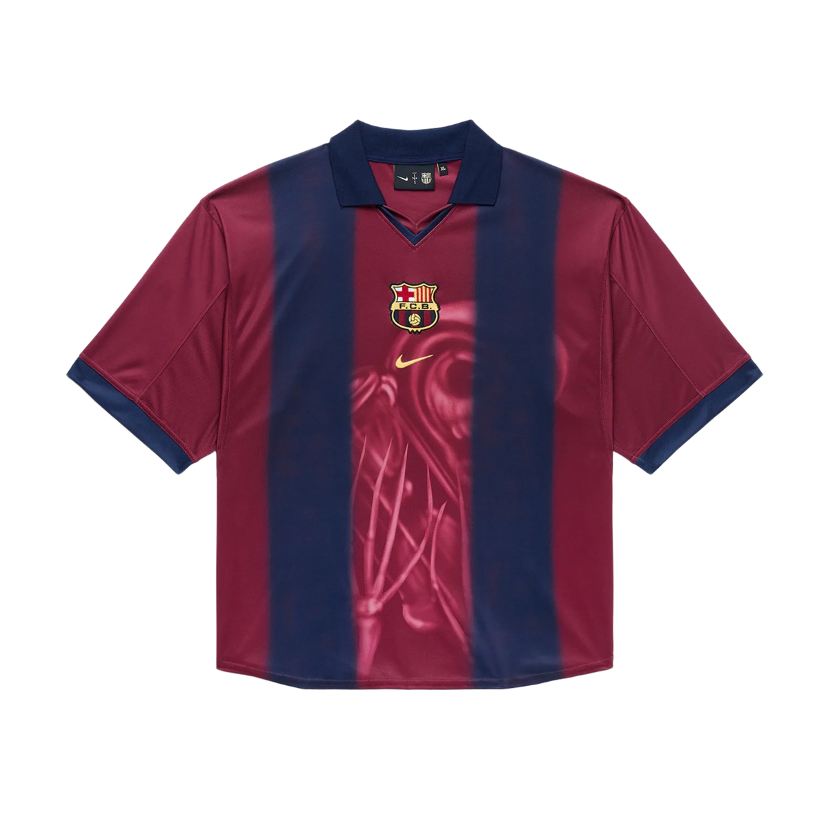 Travis Scott x Nike x FC Barcelona Retro 2000/01 Home Skeleton Jersey Multicolor