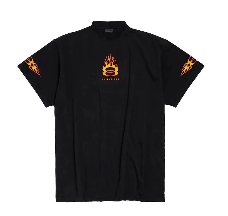 Balenciaga Burning Unity T-Shirt Black