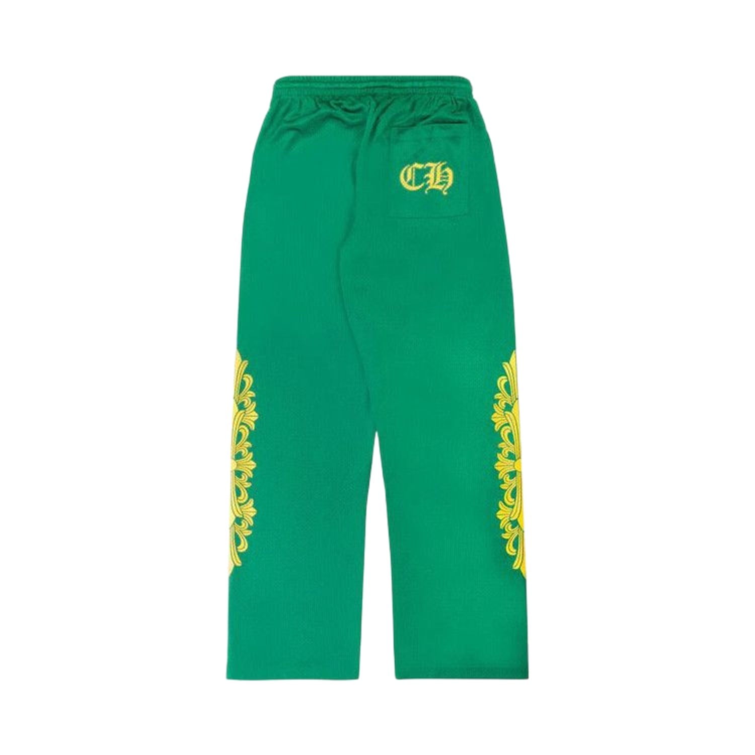 Chrome Hearts Floral Mesh Jersey Pants 'Green/Gold'