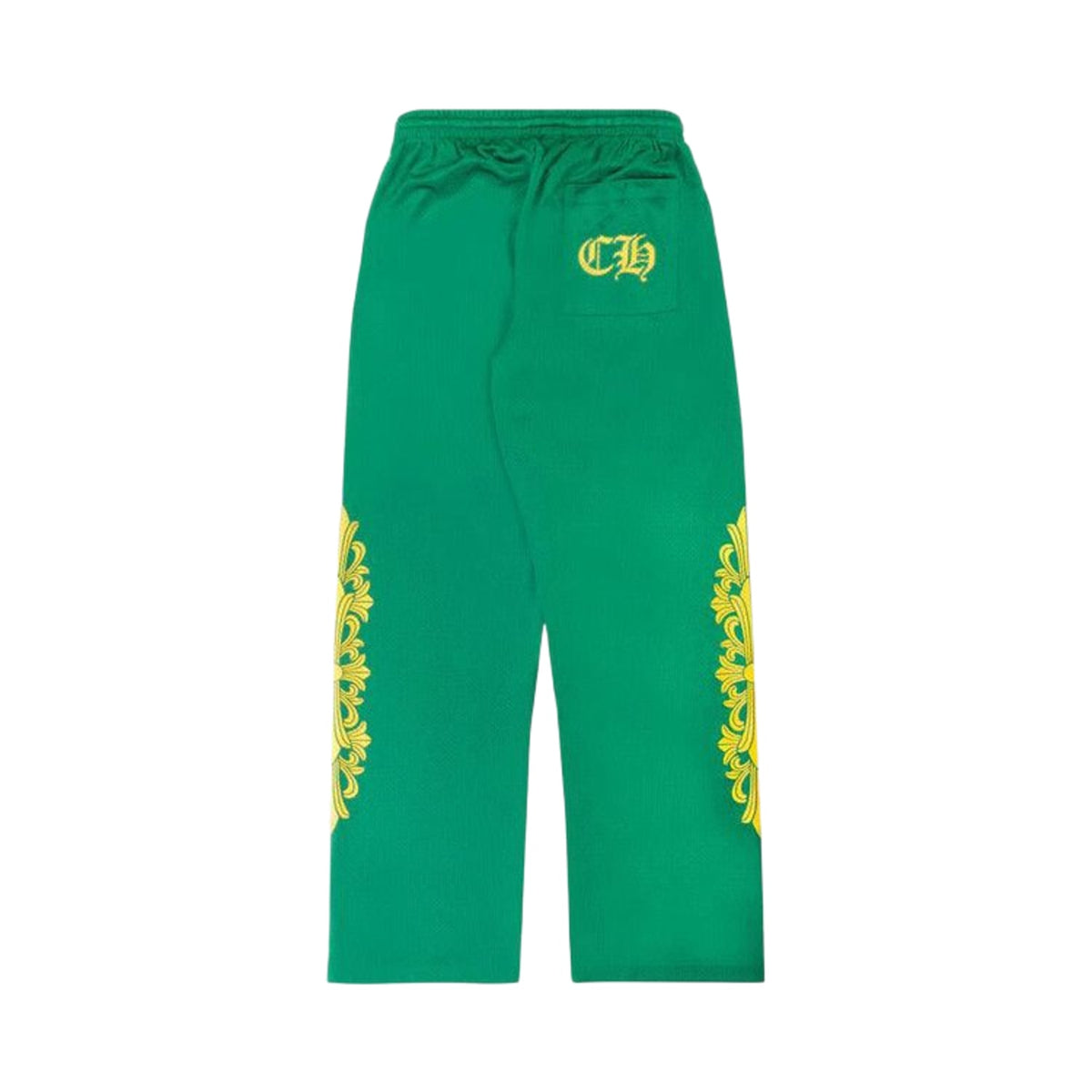 Chrome Hearts Floral Mesh Jersey Pants 'Green/Gold'