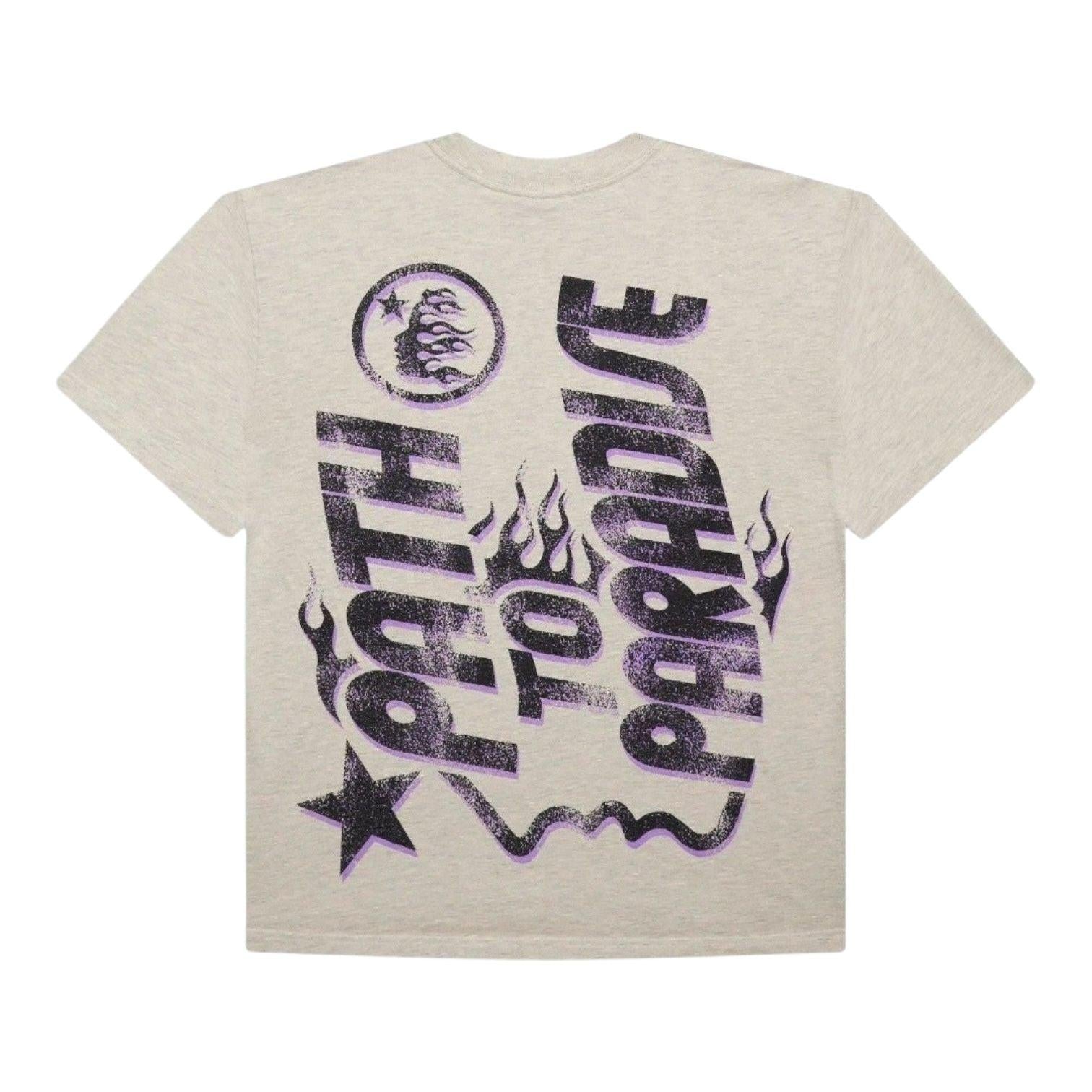Hellstar Jesus Emblem T-Shirt Grey Green Purple