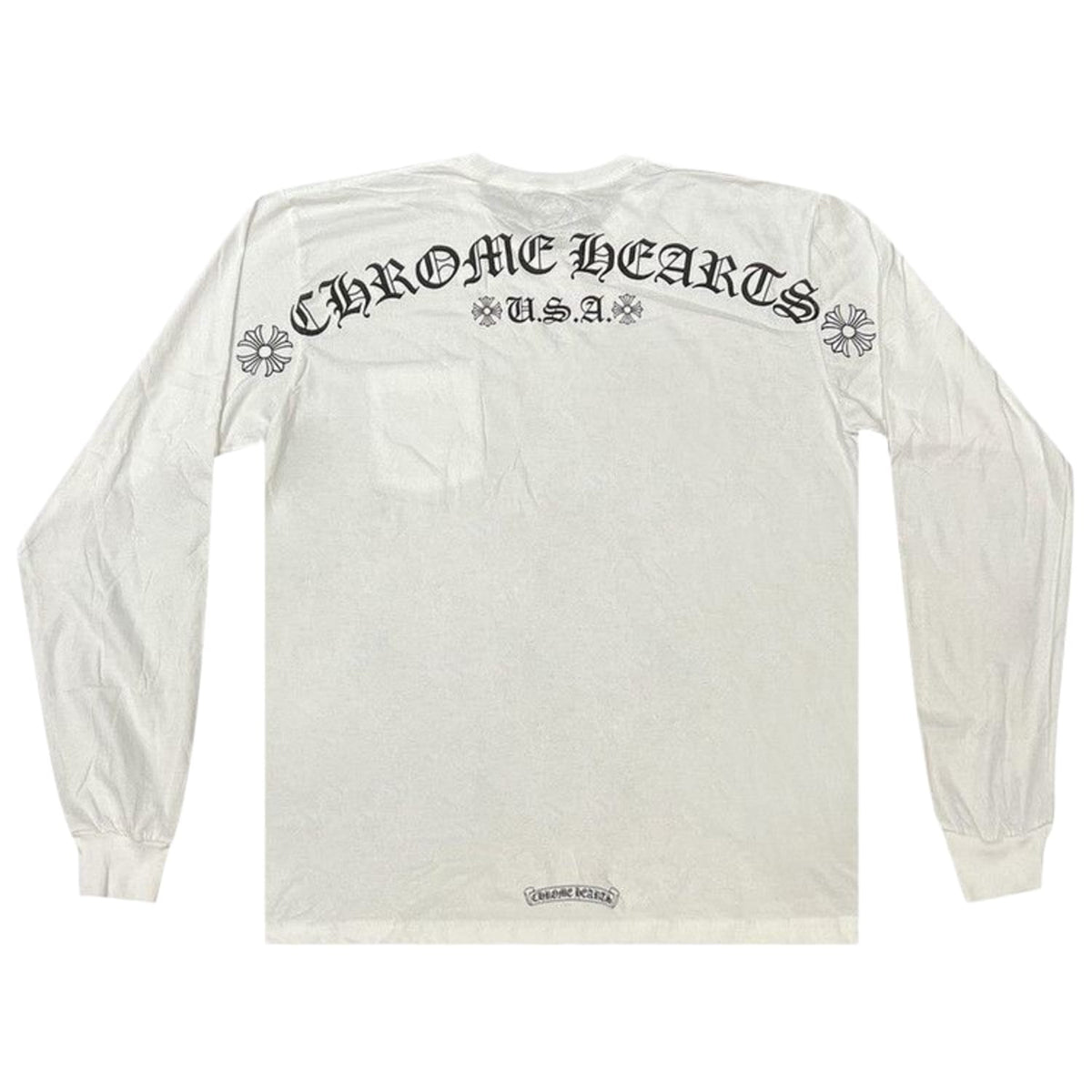 Chrome Hearts Scroll Logo Pocket Long-Sleeve 'White'
