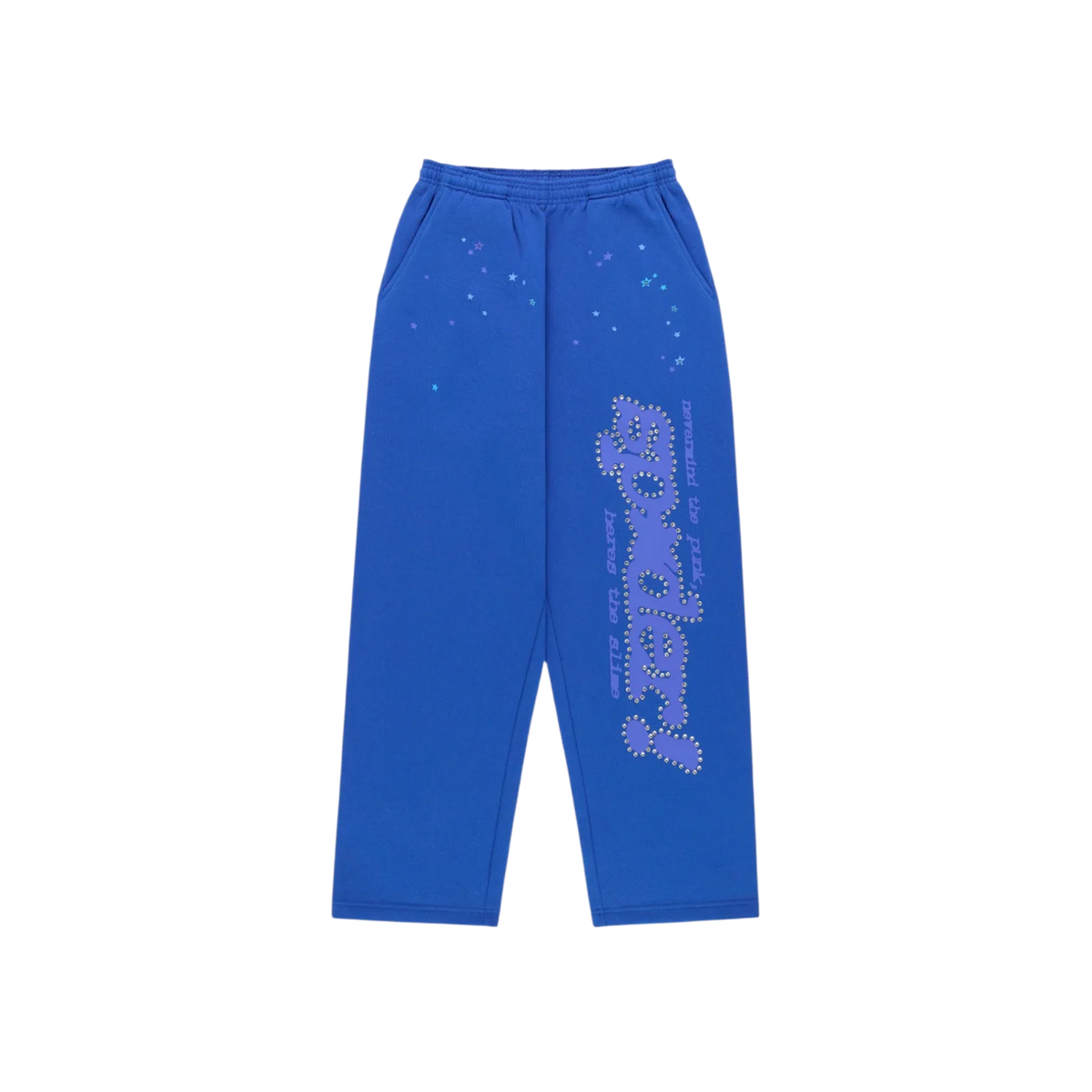 Sp5der Rhinestone Punk V2 Sweatpant Blue