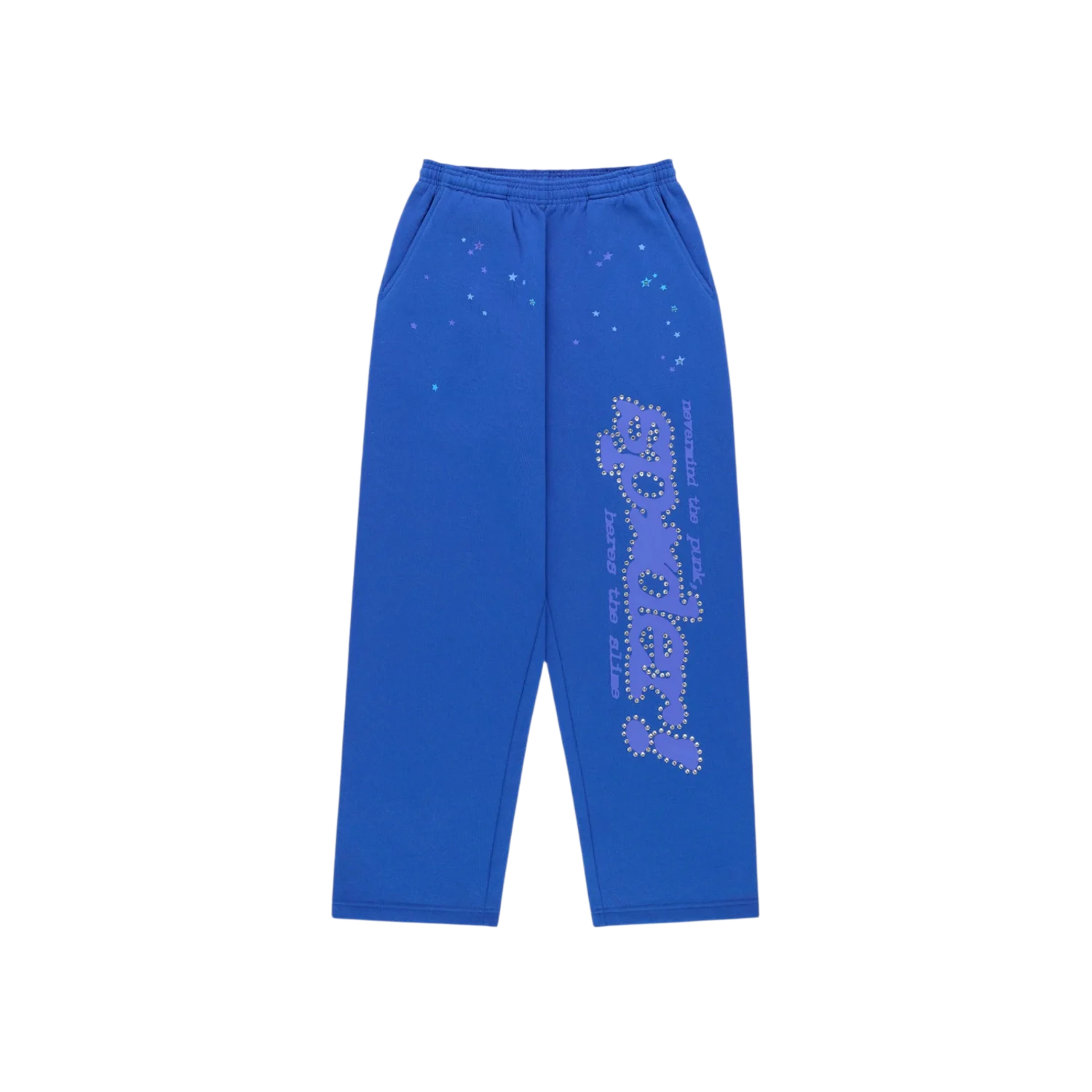 Sp5der Rhinestone Punk V2 Sweatpant Blue
