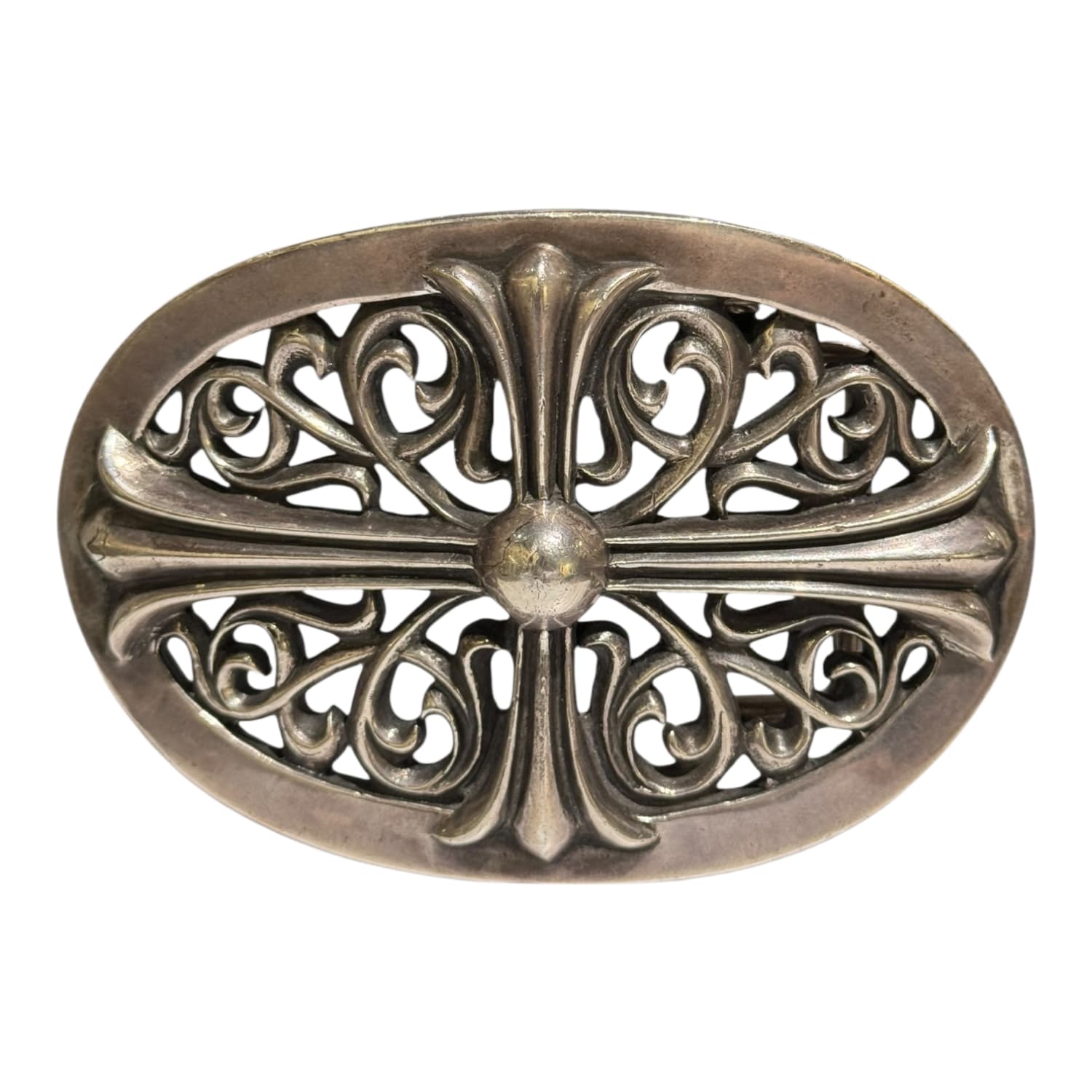 Chrome Hearts Silver Jumbo Oval Belt Buckle