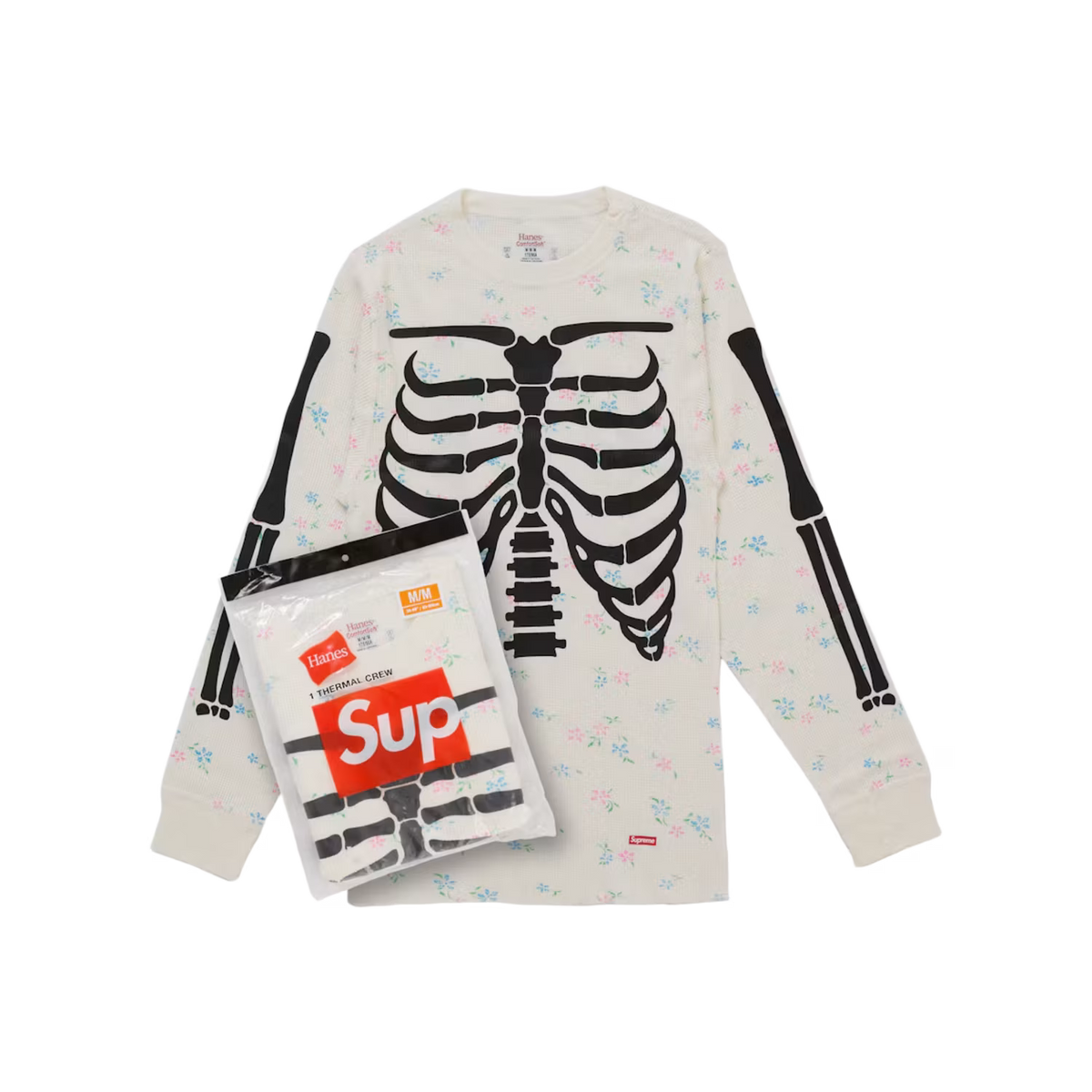 Supreme Hanes Bones Thermal Crew FW26 Floral