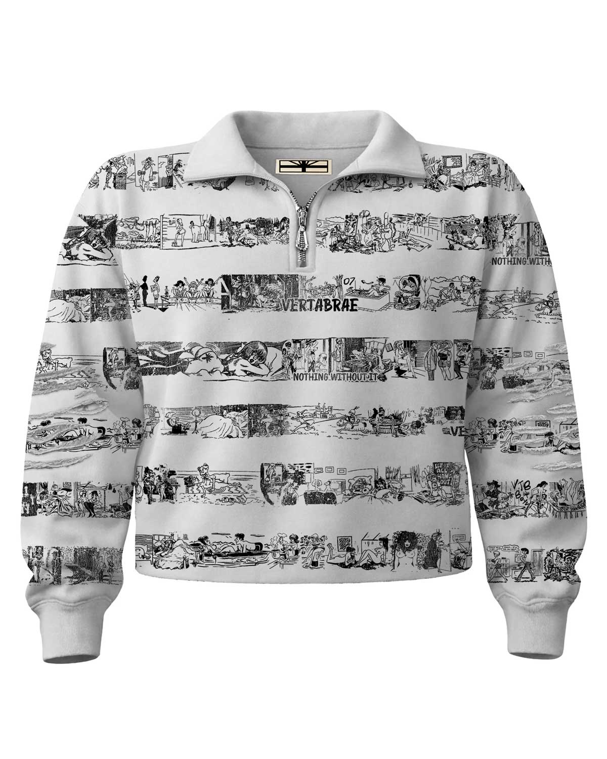 Vertabrae Vomic Quarter Zip White