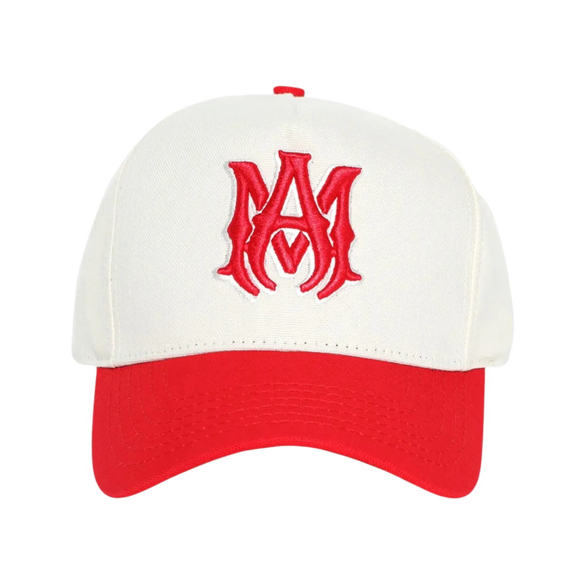 Amiri MA Two Tone Canvas Hat Alabaster/Red