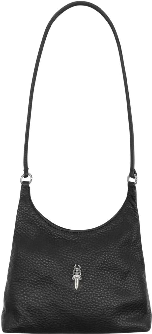 Chrome Hearts VIV Dagger Leather Shoulder Bag Black