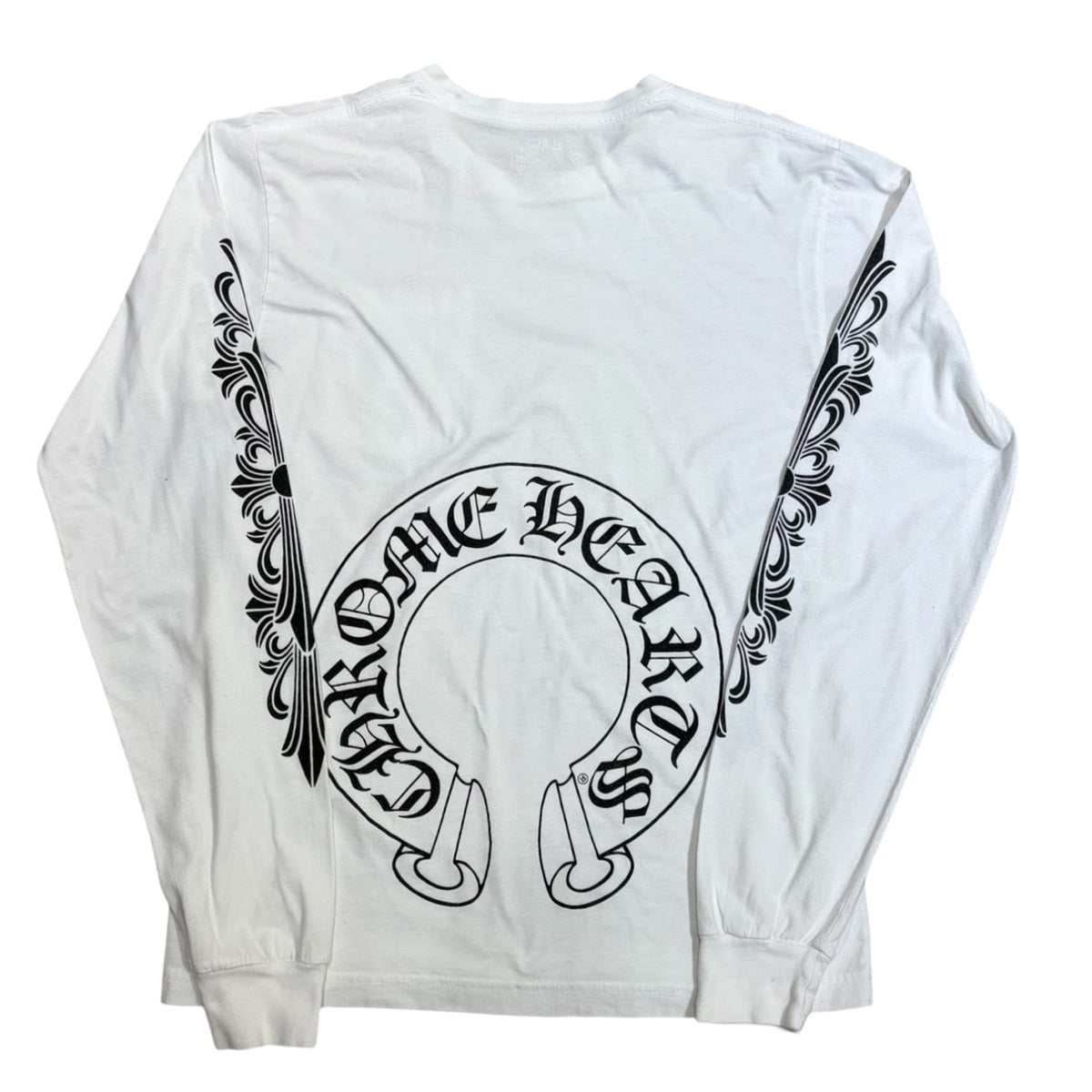 Chrome Hearts Floral Horseshoe L/S T-shirt White
