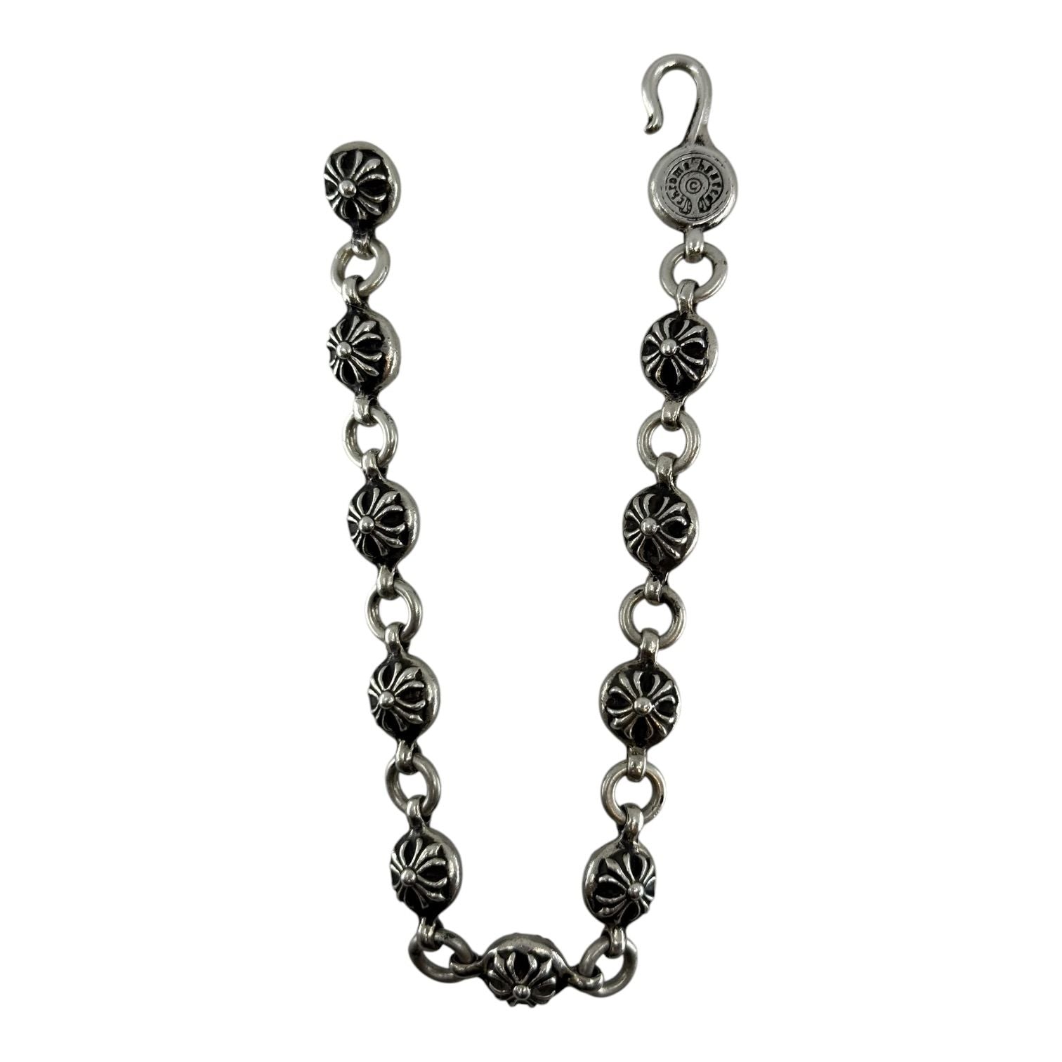 Chrome Hearts Silver Cross Ball Bracelet - 10 Links