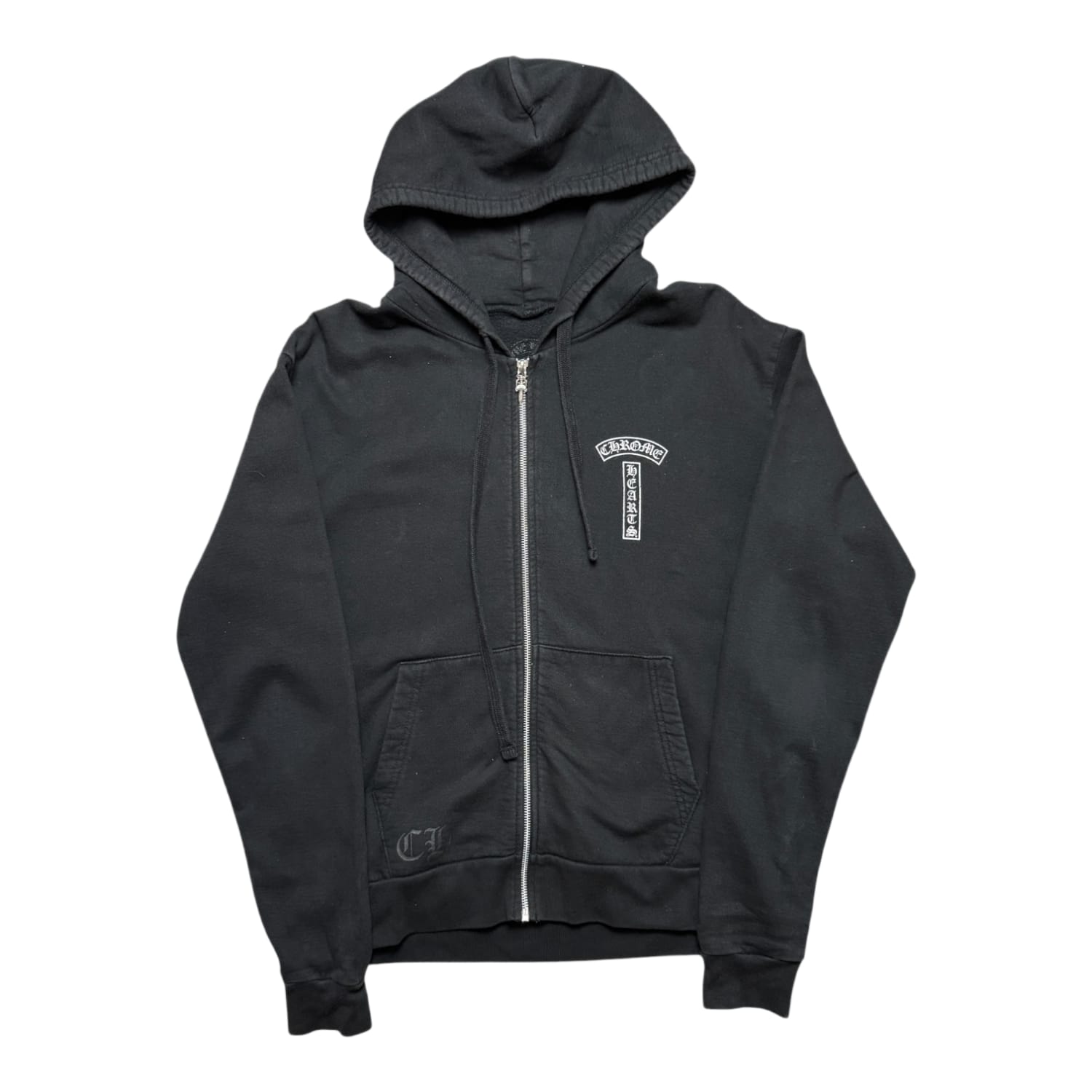 Chrome Hearts T Bar USA Shoulder Logo Zip Up Black