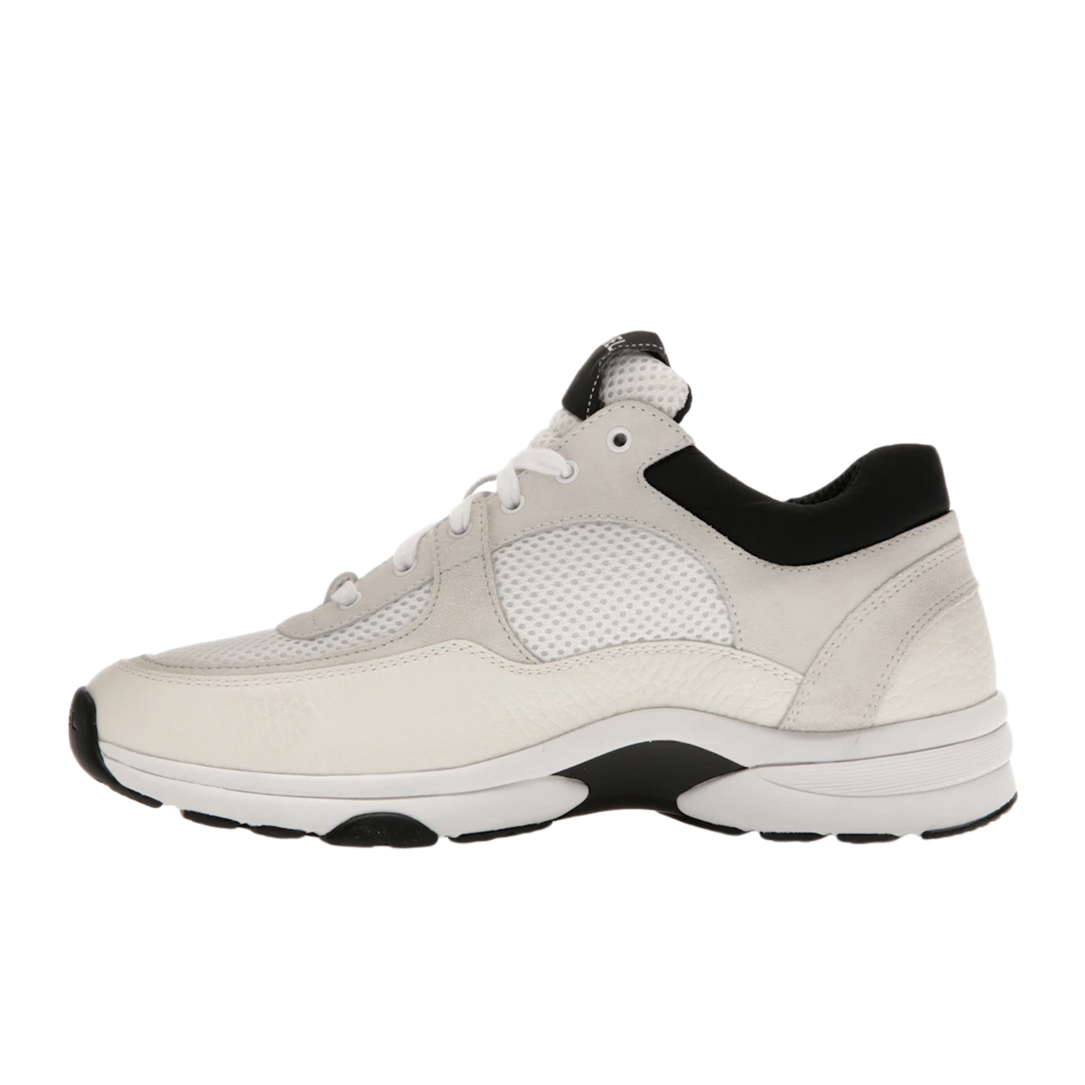 Chanel Low Top Trainer Suede White Black