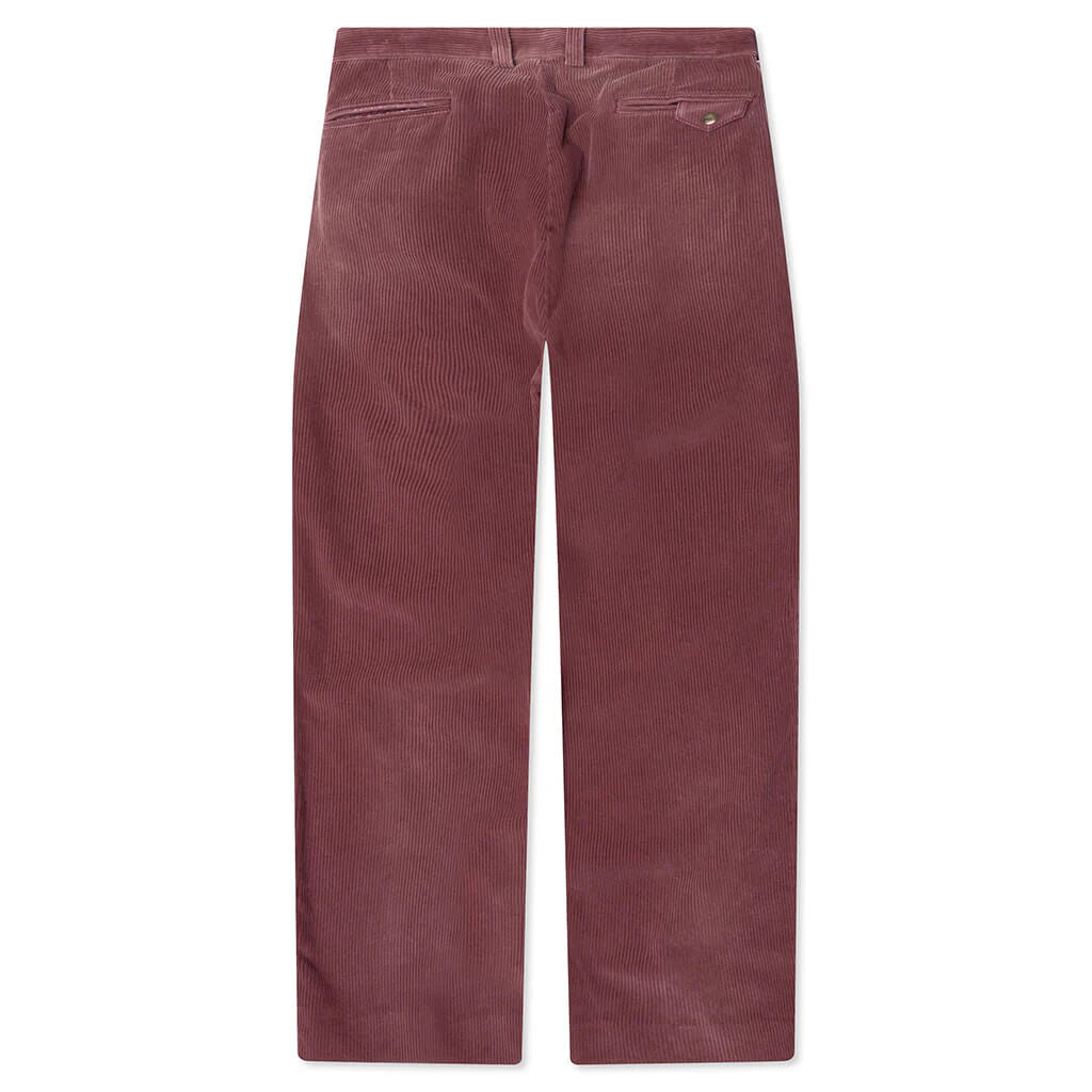 Paly Hollywood Synanon Corduroy Pleated Pants Burgundy