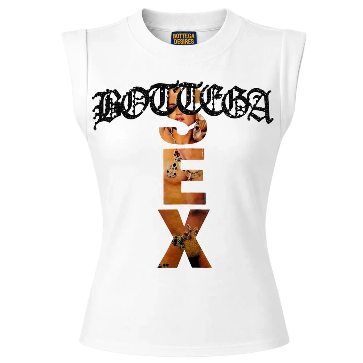 Bottega Desires Women's Madonna Sleeveless T-Shirt White