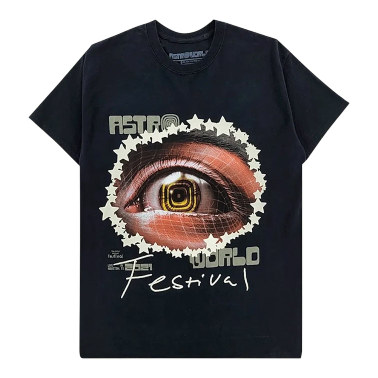 Travis Scott Astrofest Starry Eyed T-Shirt Black
