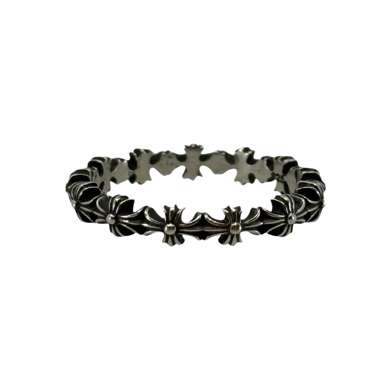 Chrome Hearts Silver Tiny E Ring - US Size 8