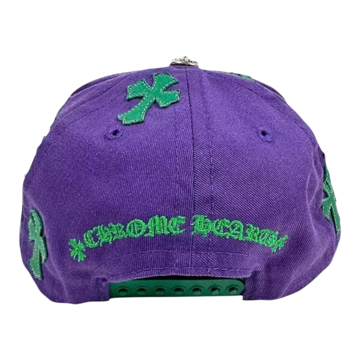 Chrome Hearts Cross Patch Trucker Hat Purple/Green