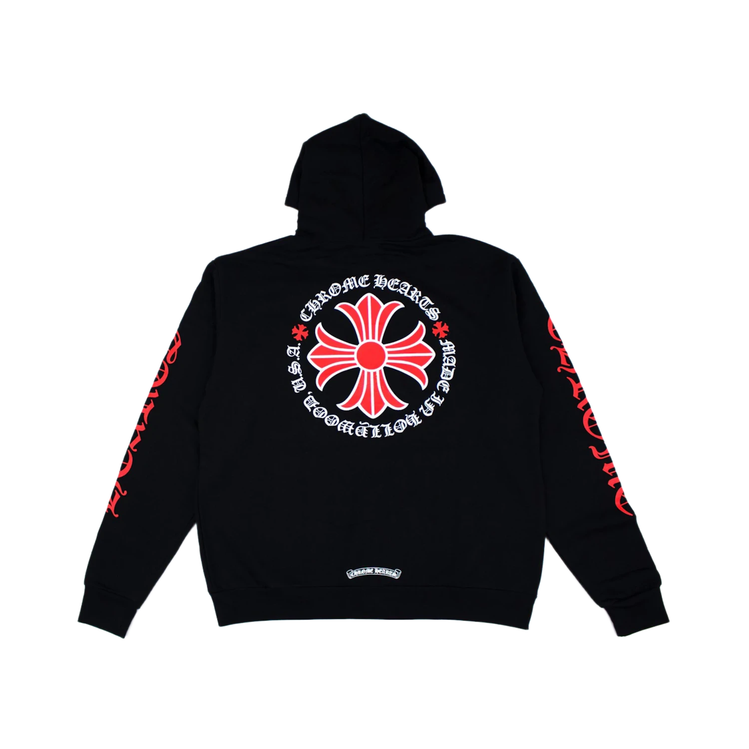 Chrome Hearts Made In Hollywood Plus Cross Zip Up Hoodie Black/Red