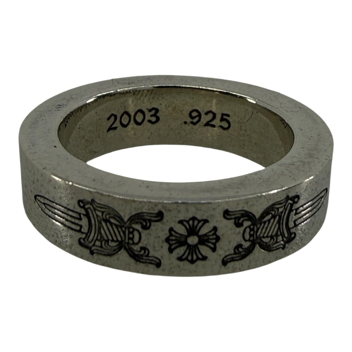 Chrome Hearts Silver Dagger Spacer Ring - US Size 7