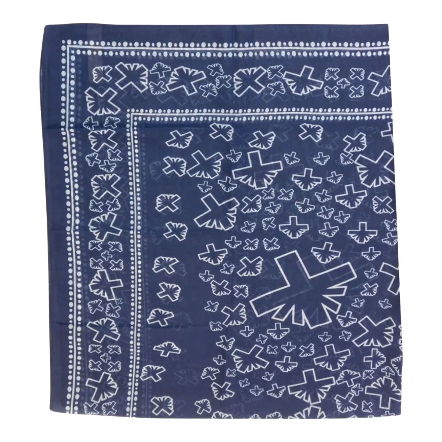 Vertabrae Navy Chiffon Scarf