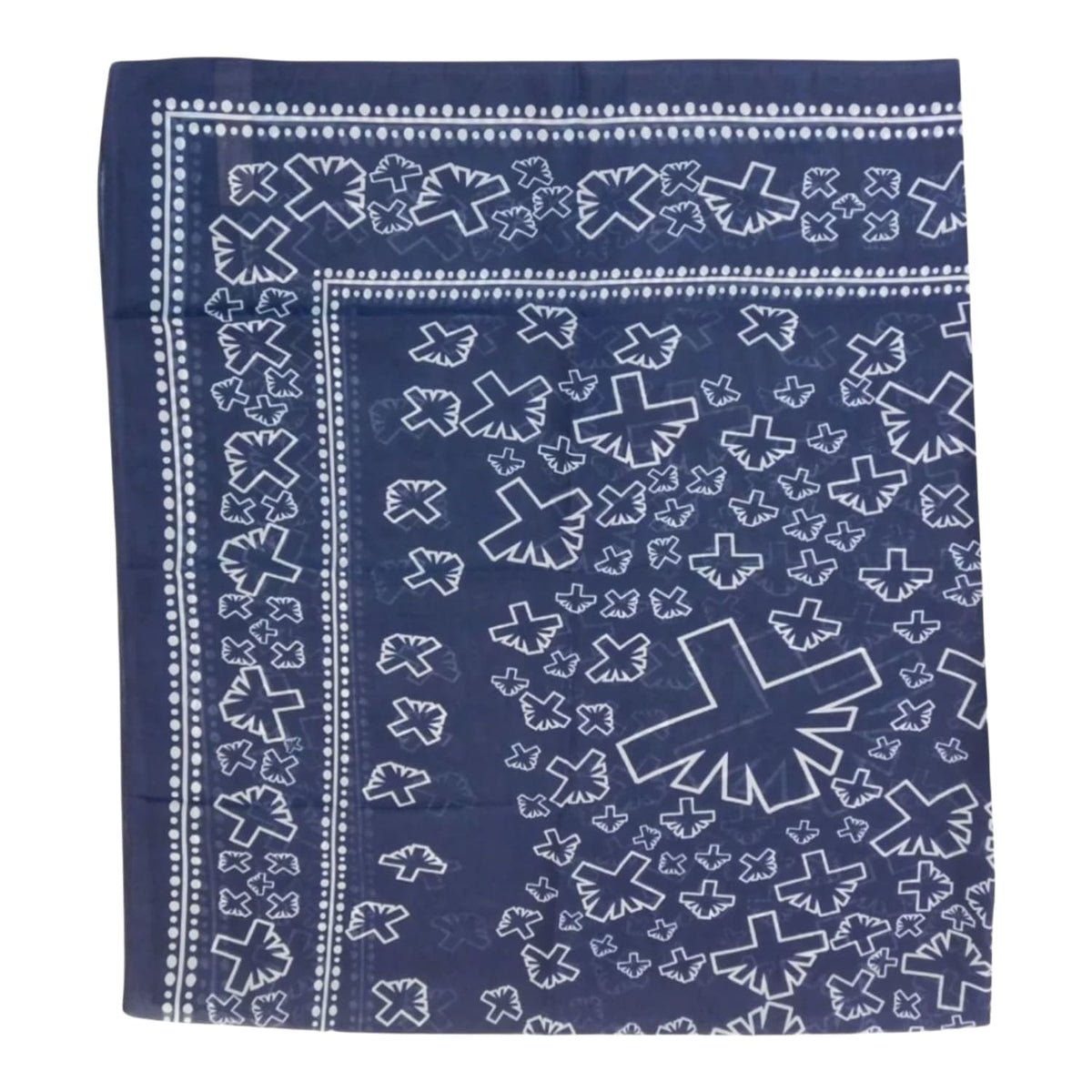 Vertabrae Navy Chiffon Scarf