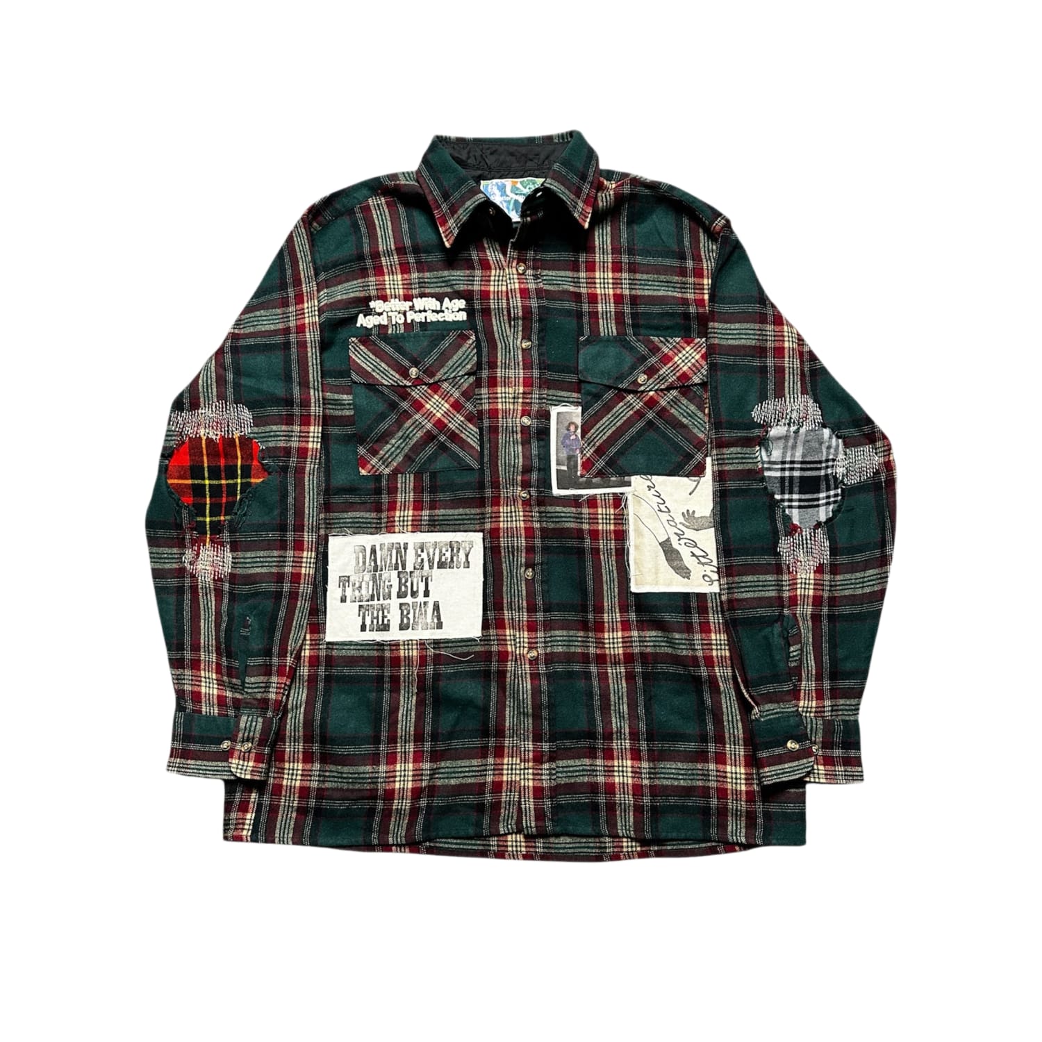 Better With Age Muir Repair Flannel Shirt Green Multi
