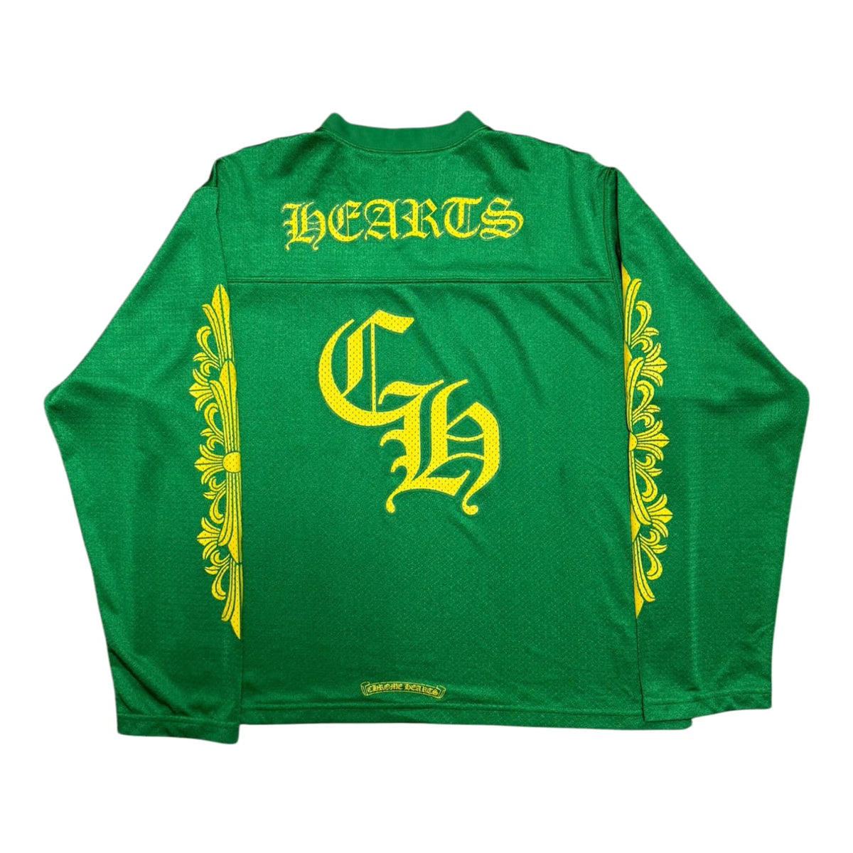 Chrome Hearts Sports Mesh Warm Up Jersey Green/Yellow