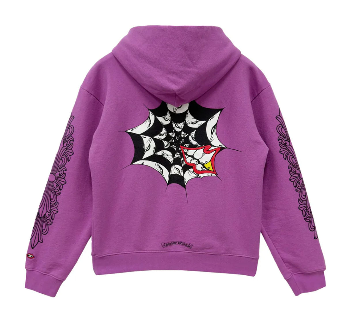 Chrome Hearts Matty Boy Spider Web Hoodie Purple