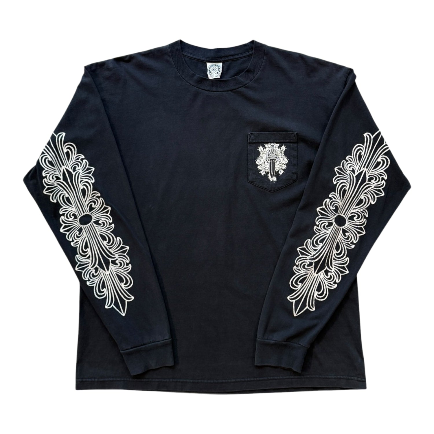 Chrome Hearts Vintage Vine Dagger Long Sleeve Pocket T-Shirt Black