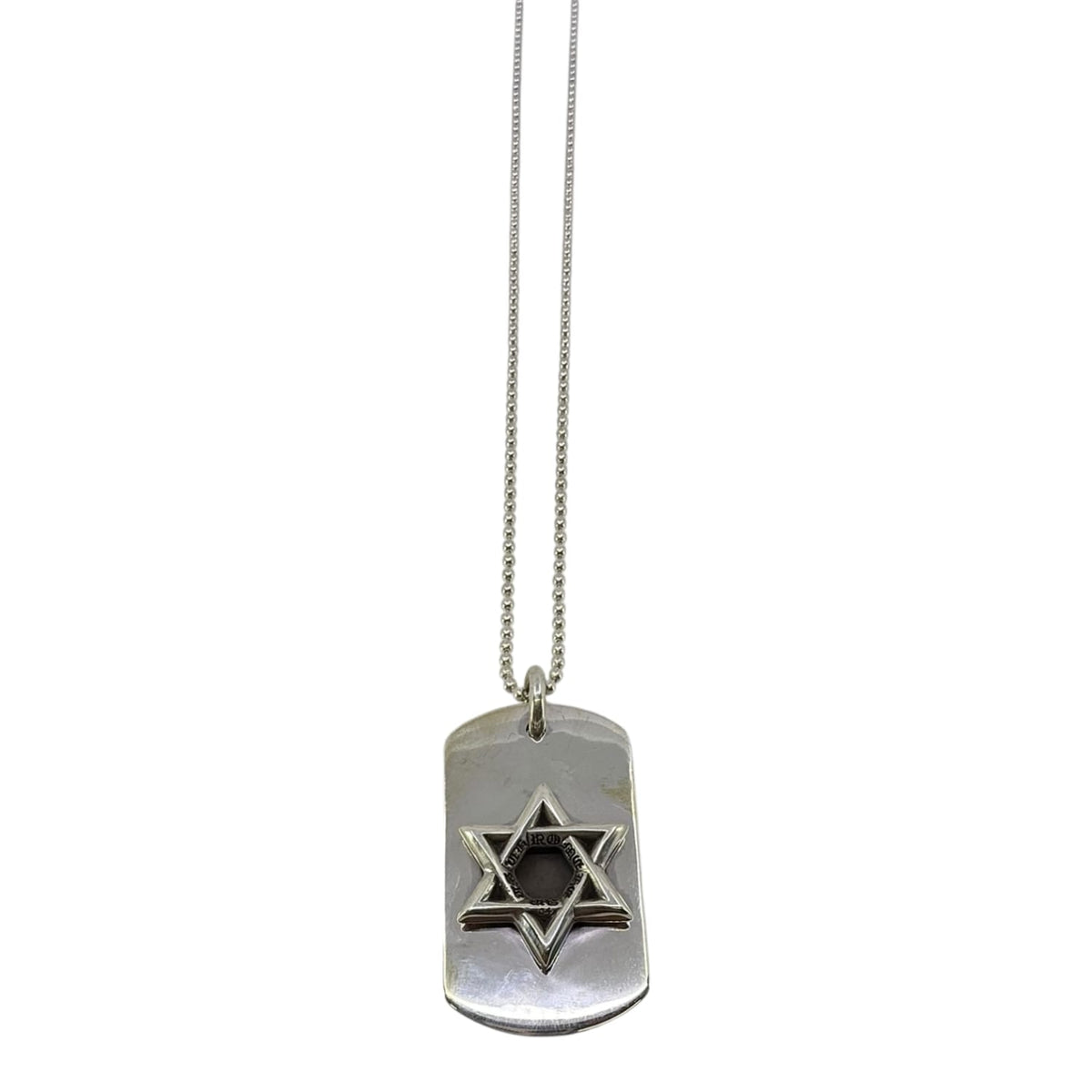 Chrome Hearts Star of David Dog Tag Necklace