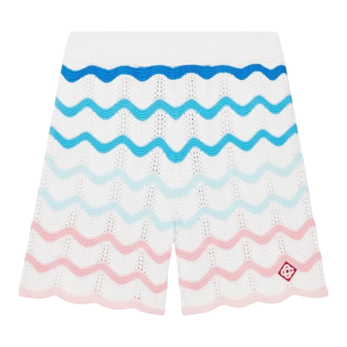 Casablanca Knit Gradient Pink Wave Texture Shorts