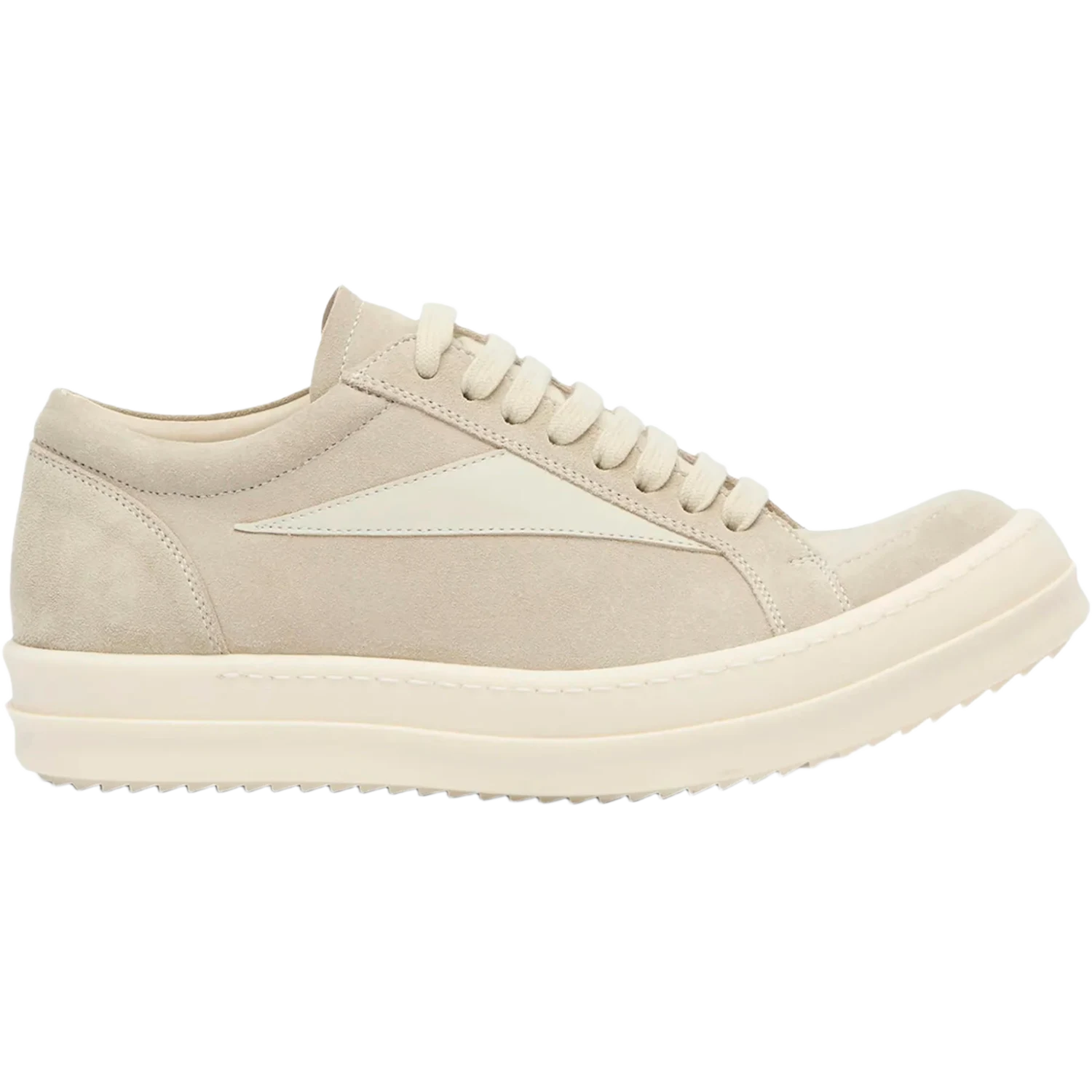 Rick Owens Scarpe Pelle Vintage Low Sneaker Pearl Dirty Milk